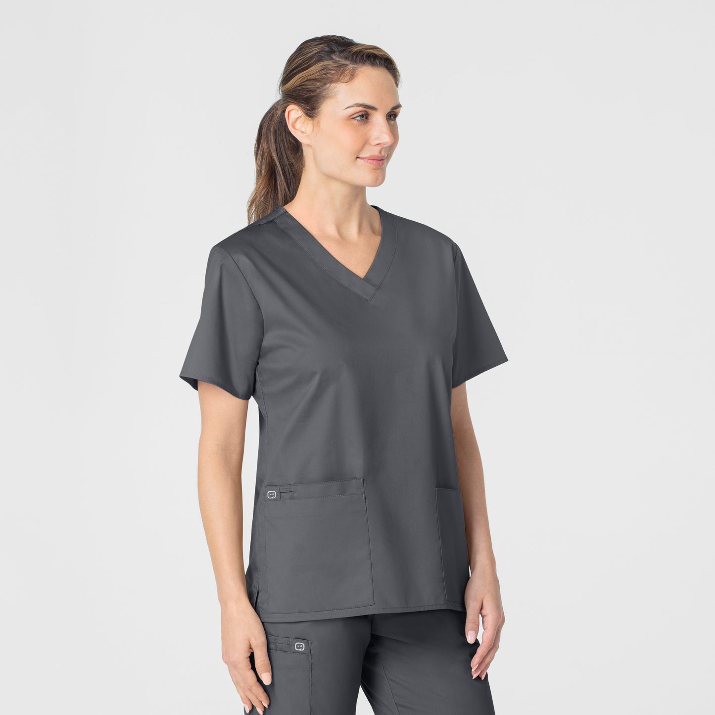 UMSL WonderWORK Women's V-Neck Scrub Top With Logo 101
