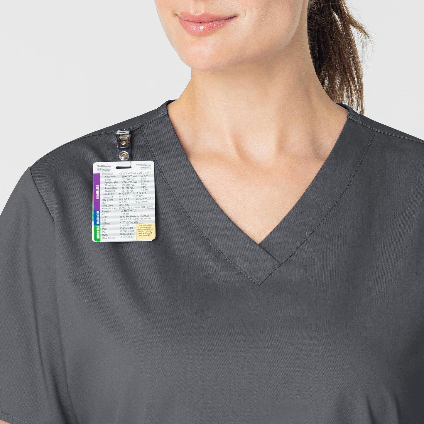UMSL WonderWORK Women's V-Neck Scrub Top With Logo 101
