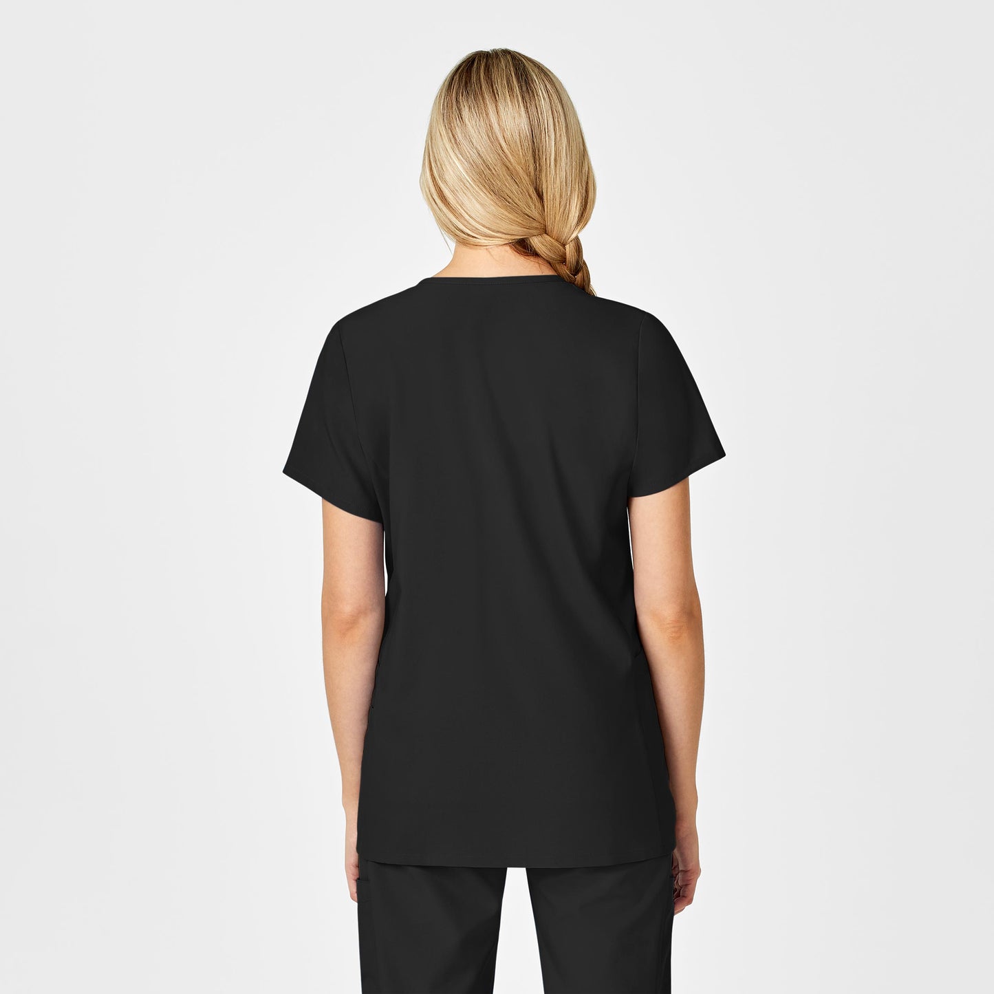 SCC W123 Maternity V-Neck Scrub Top With Logo