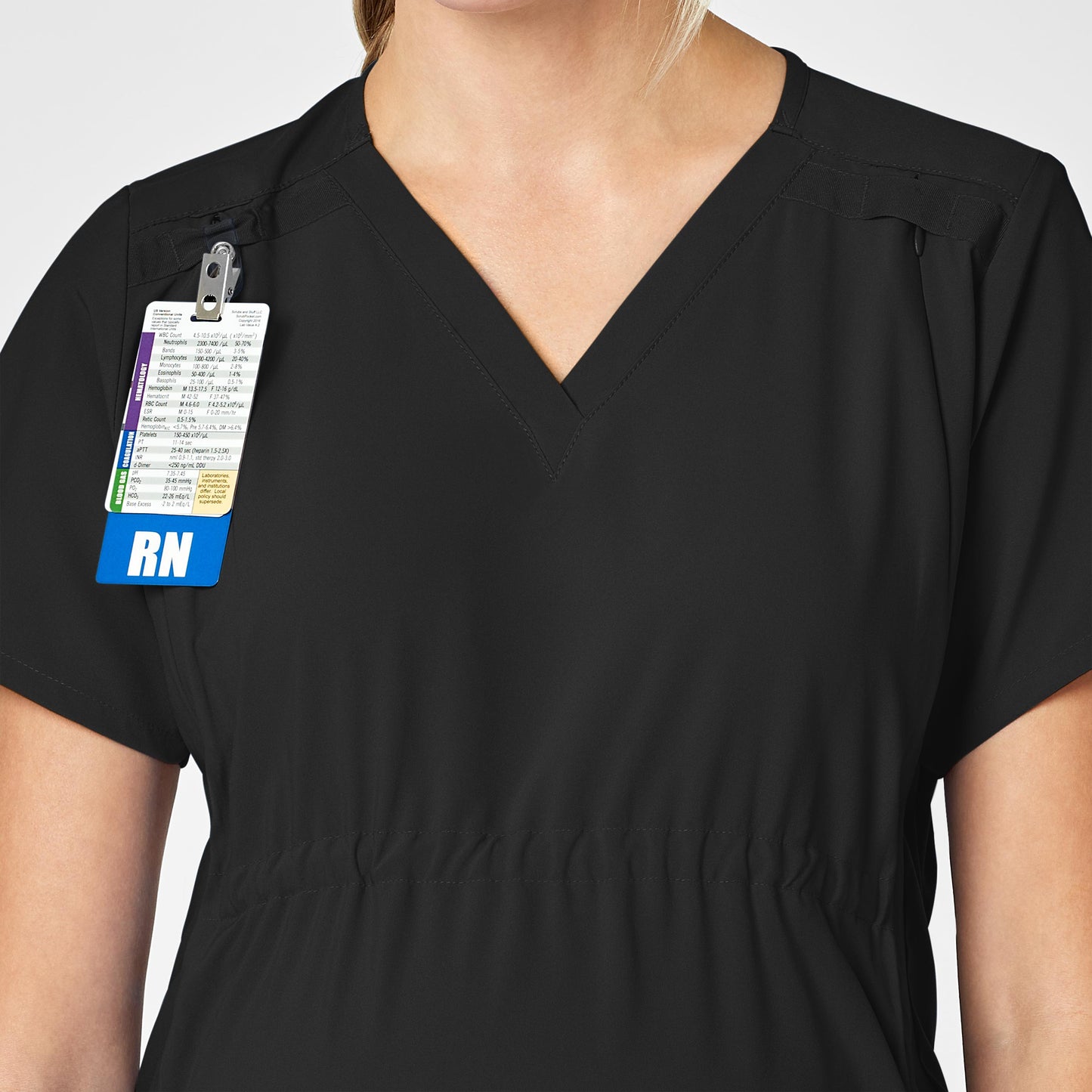 SCC W123 Maternity V-Neck Scrub Top With Logo