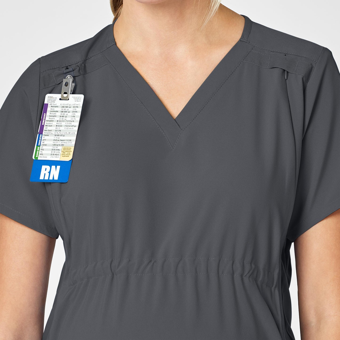 UMSL W123 Maternity V-Neck Scrub Top With Logo