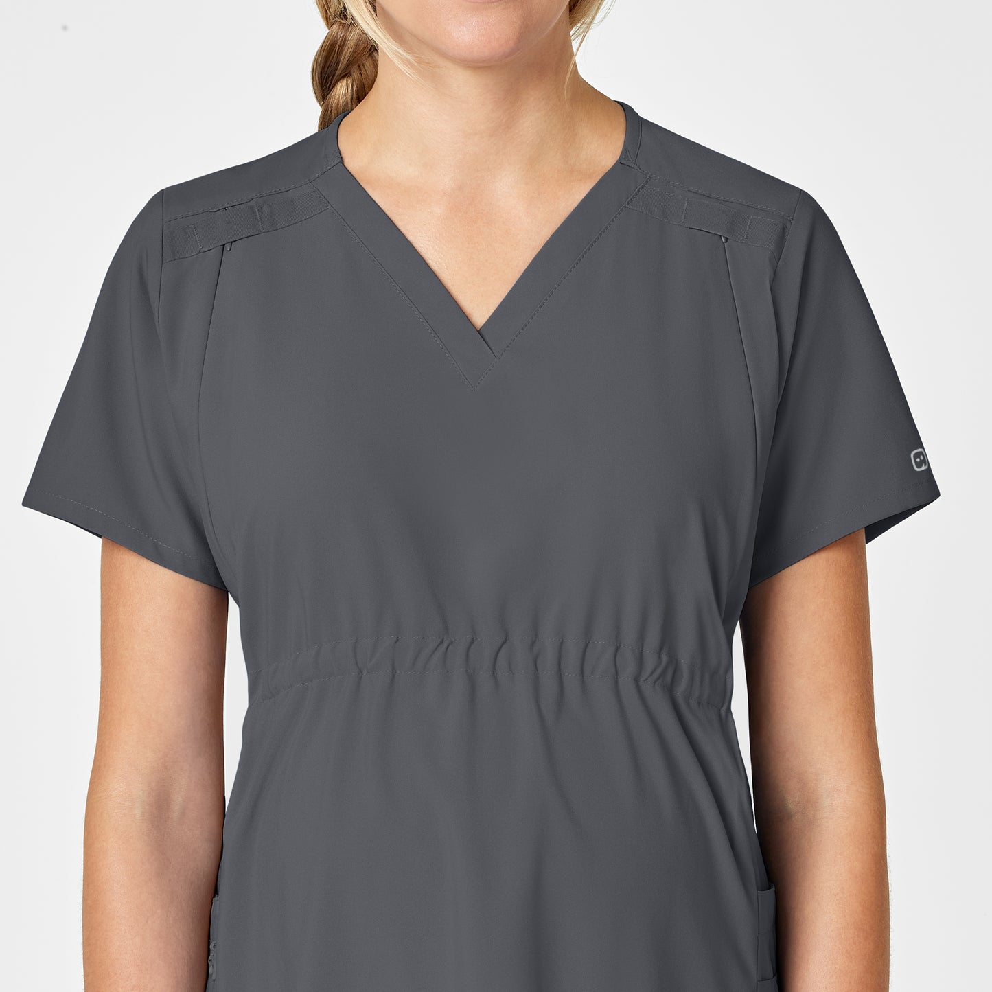 UMSL W123 Maternity V-Neck Scrub Top With Logo