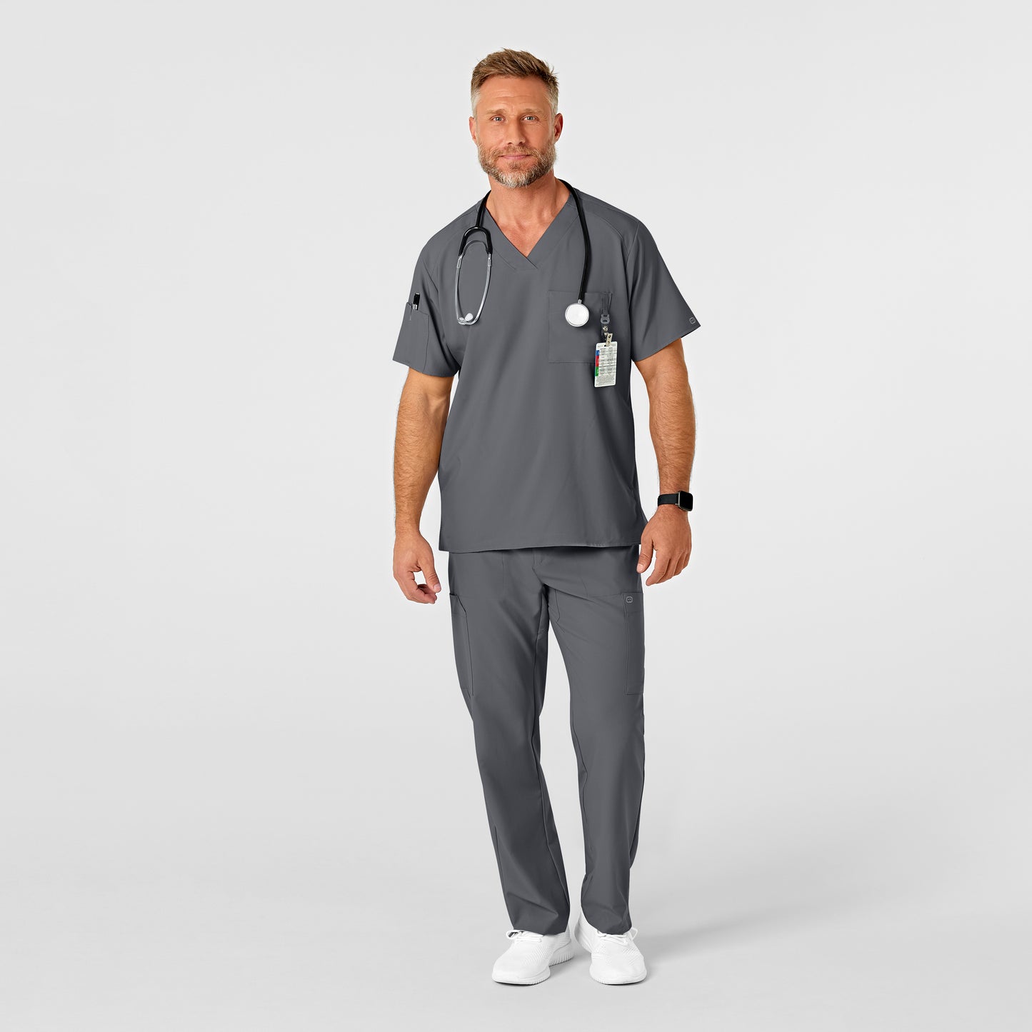 UMSL W123 Men's Flat Front Cargo Scrub Pant