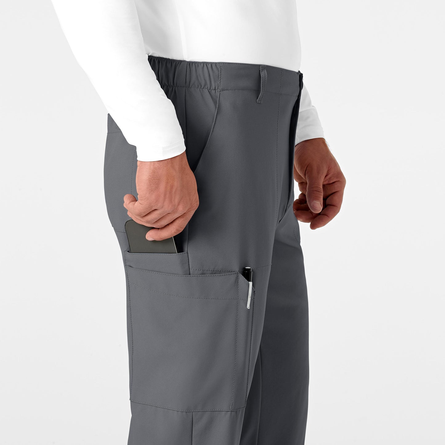 UMSL W123 Men's Flat Front Cargo Scrub Pant
