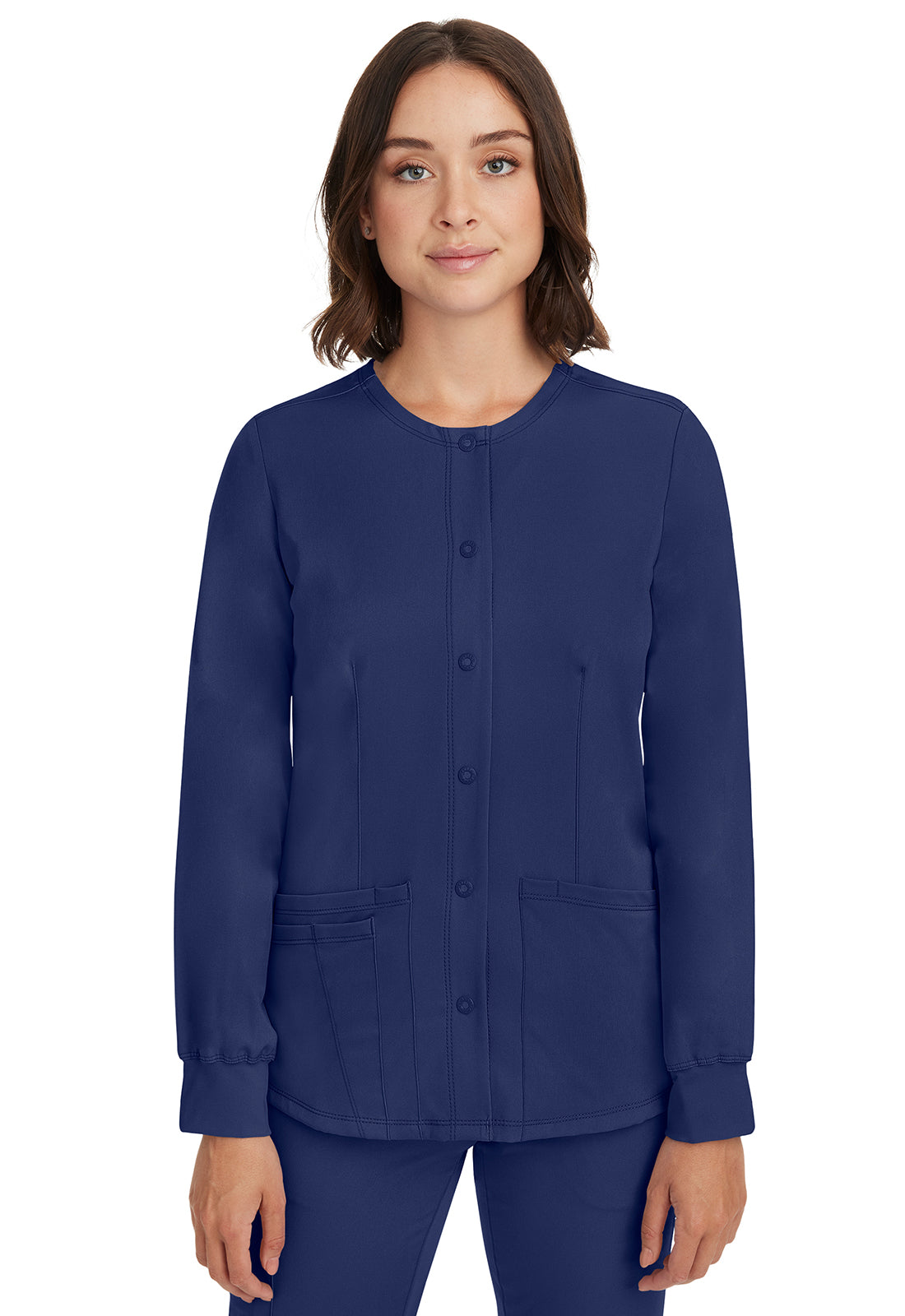 Snap-Up Round Neck Jacket Megan Jacket