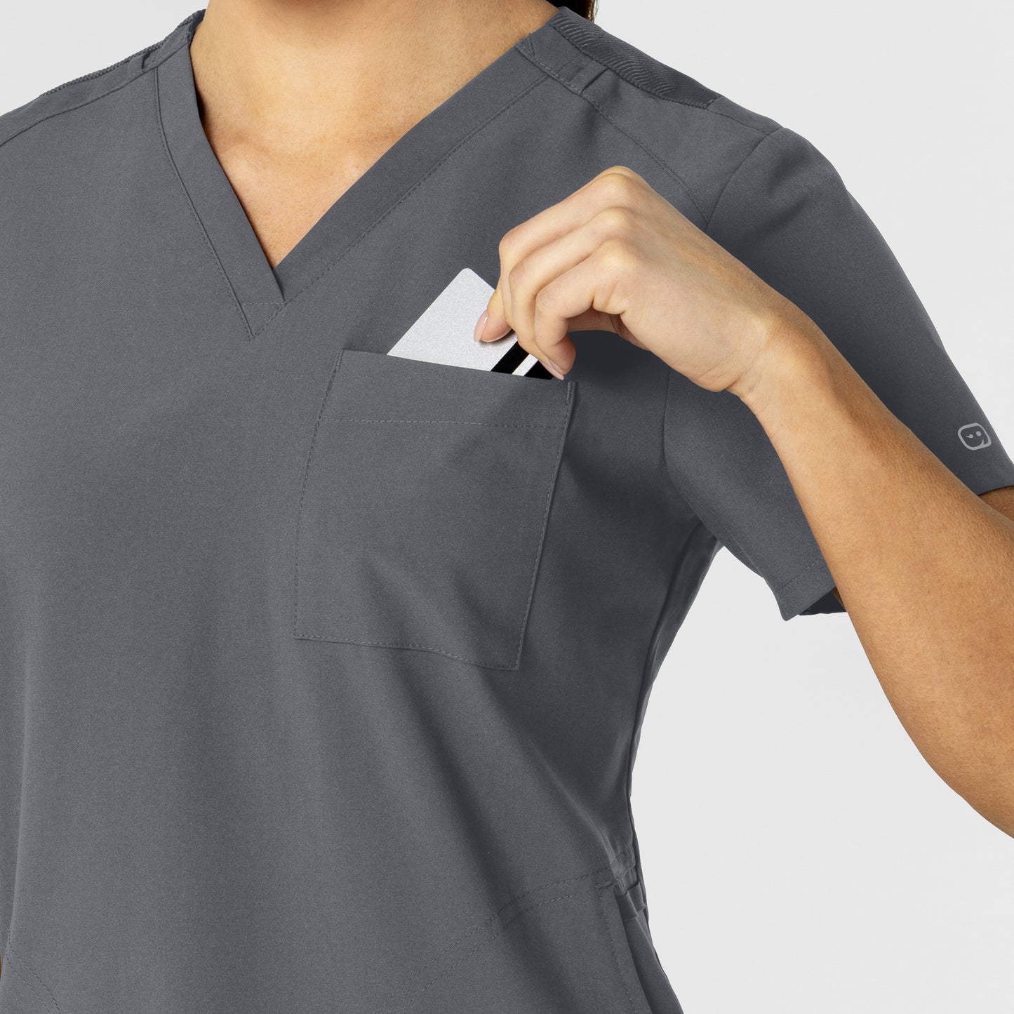 UMSL W123 Women's Flex-n-Reach V-Neck Scrub Top With Logo 6045