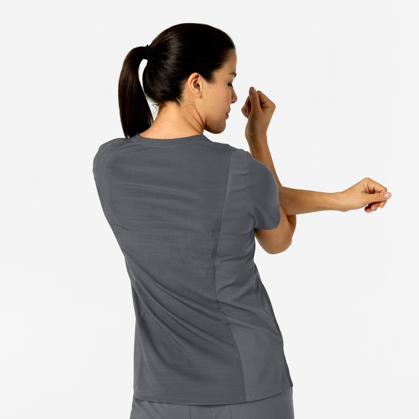 UMSL W123 Women's Flex-n-Reach V-Neck Scrub Top With Logo 6045