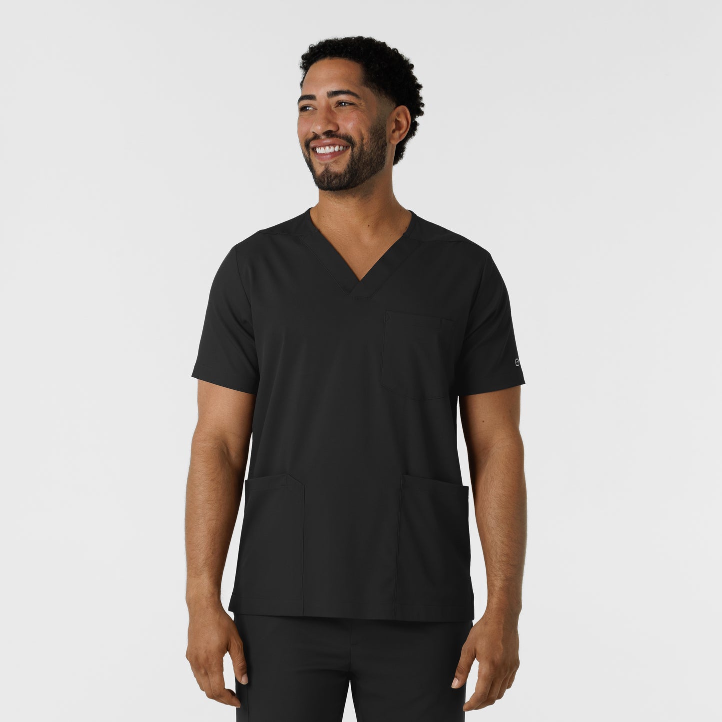 SCC Boundless Men's Multi Pocket V-Neck Scrub Top with Logo