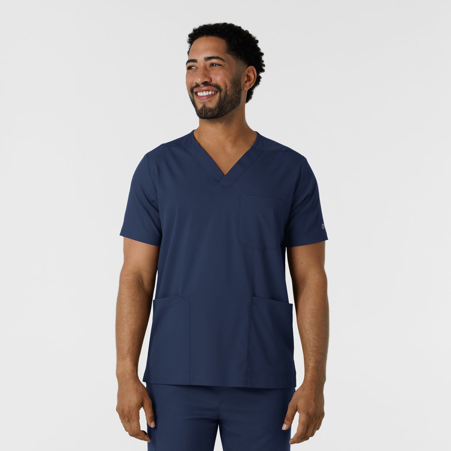 SCC Boundless Men's Multi Pocket V-Neck Scrub Top with Logo