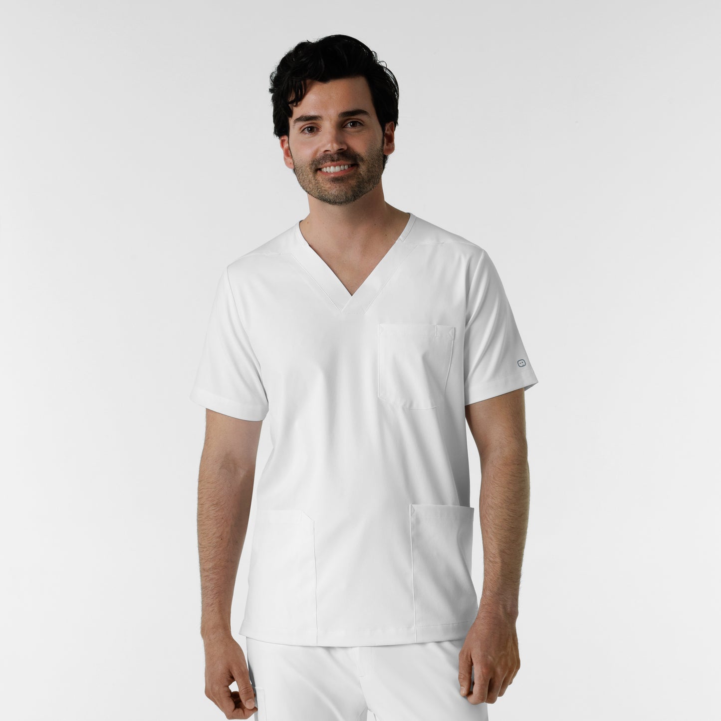 SCC Boundless Men's Multi Pocket V-Neck Scrub Top with Logo