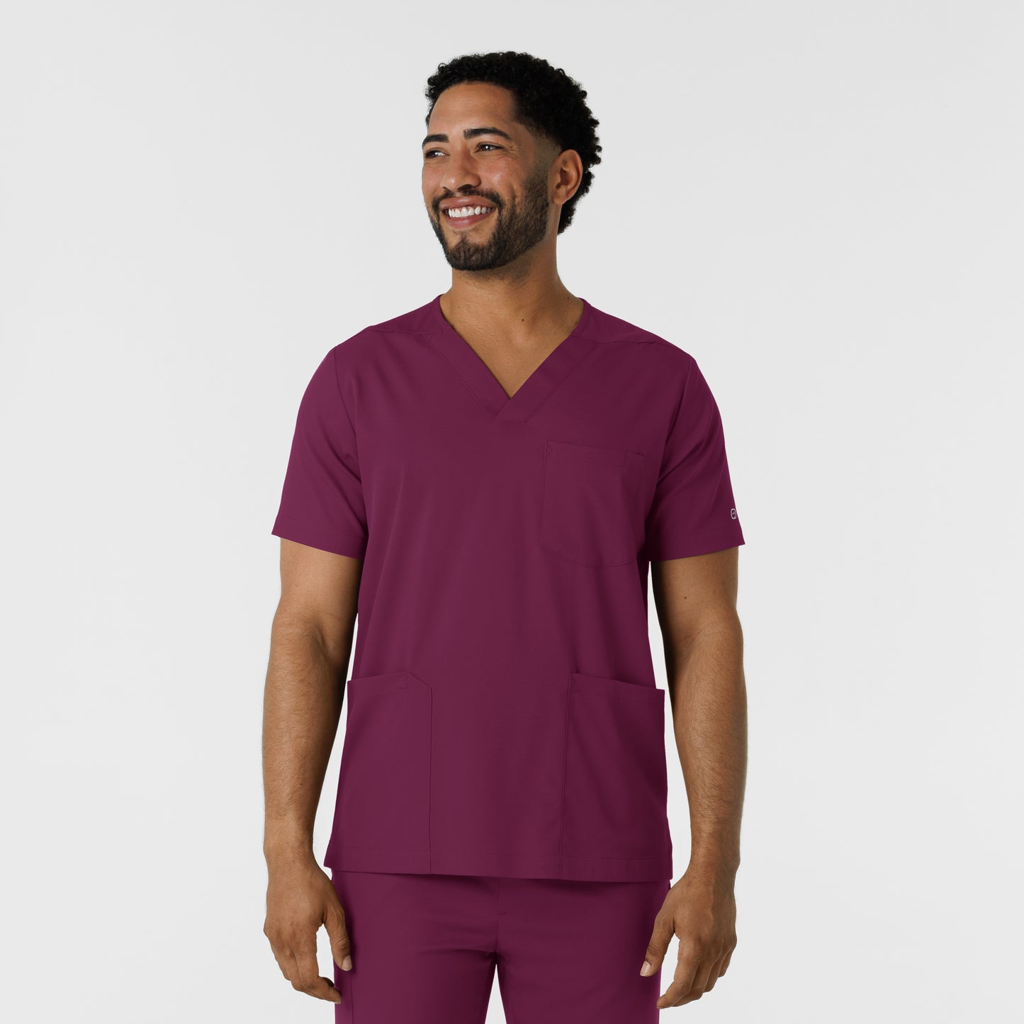 SCC Boundless Men's Multi Pocket V-Neck Scrub Top with Logo