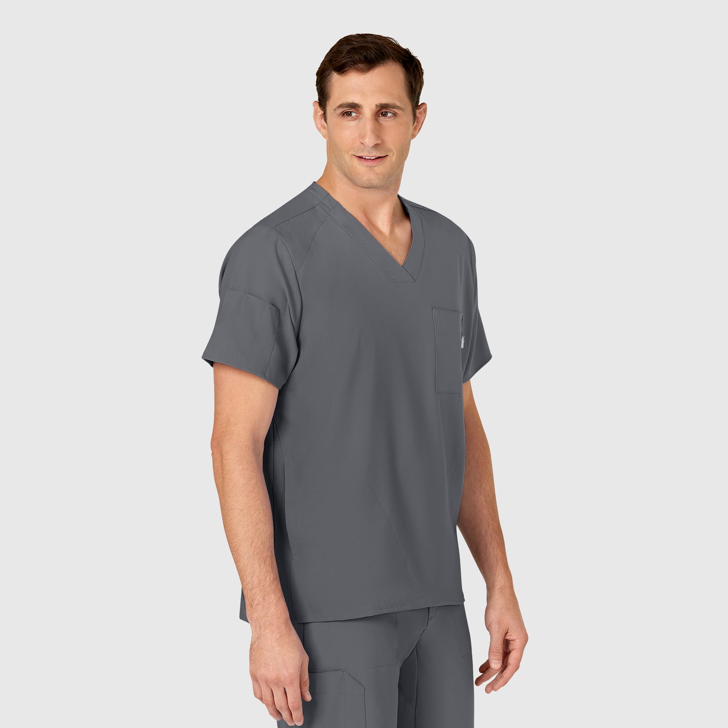 UMSL W123 Men's V-Neck Scrub Top With Logo 6355