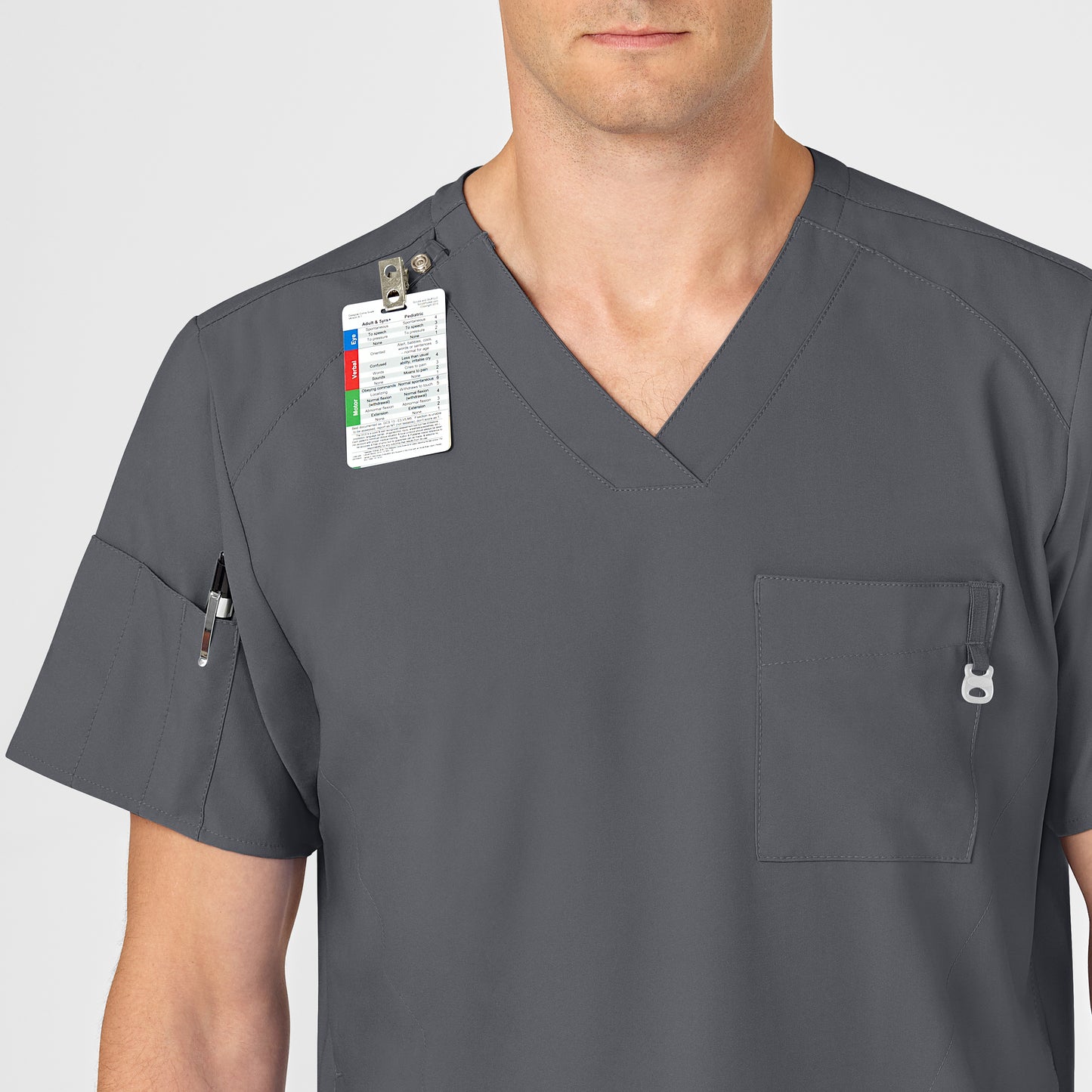 UMSL W123 Men's V-Neck Scrub Top With Logo 6355