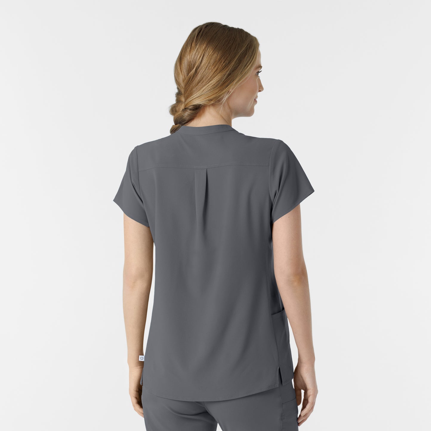 SCC RENEW Women's Mandarin Collar Scrub Top With Logo