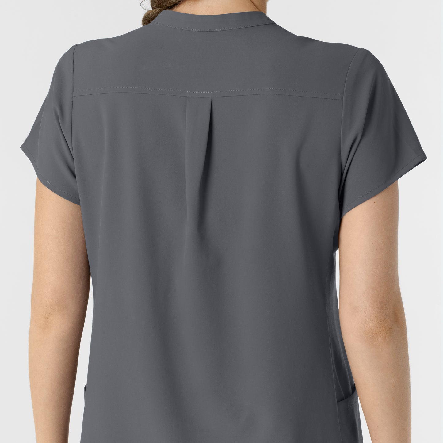 SCC RENEW Women's Mandarin Collar Scrub Top With Logo