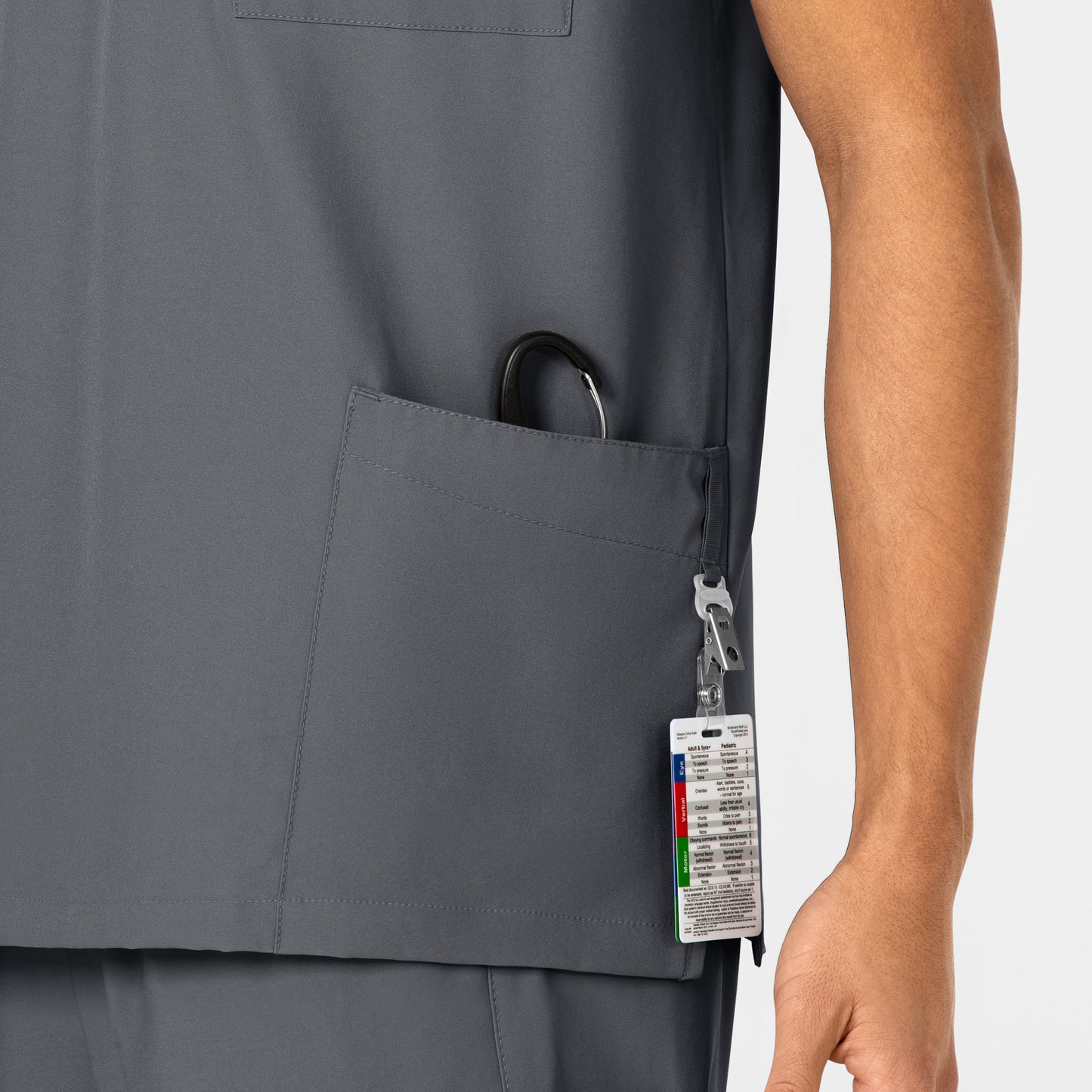UMSL W123 Unisex 4 Pocket Utility Scrub Top With Logo 6855