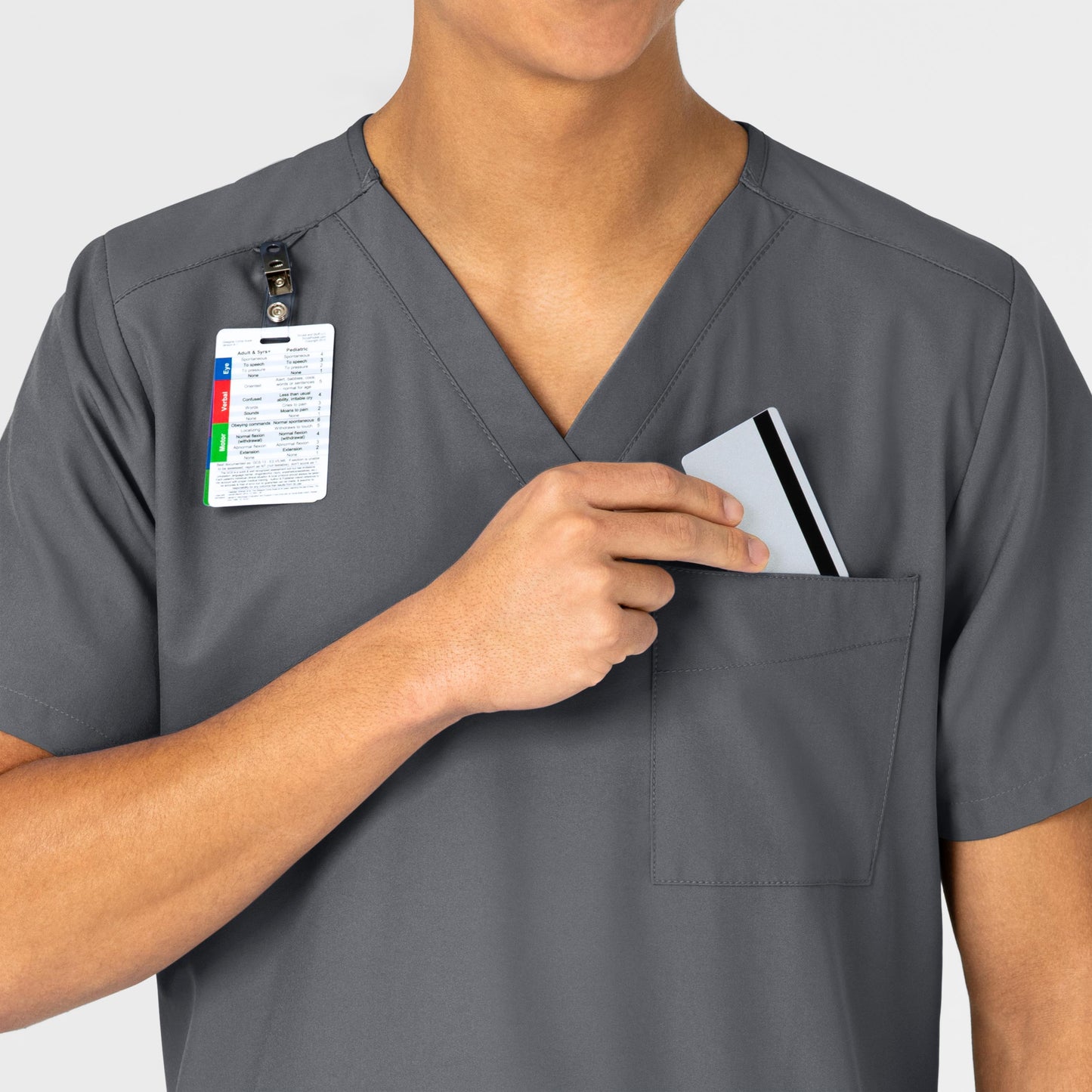 UMSL W123 Unisex 4 Pocket Utility Scrub Top With Logo 6855