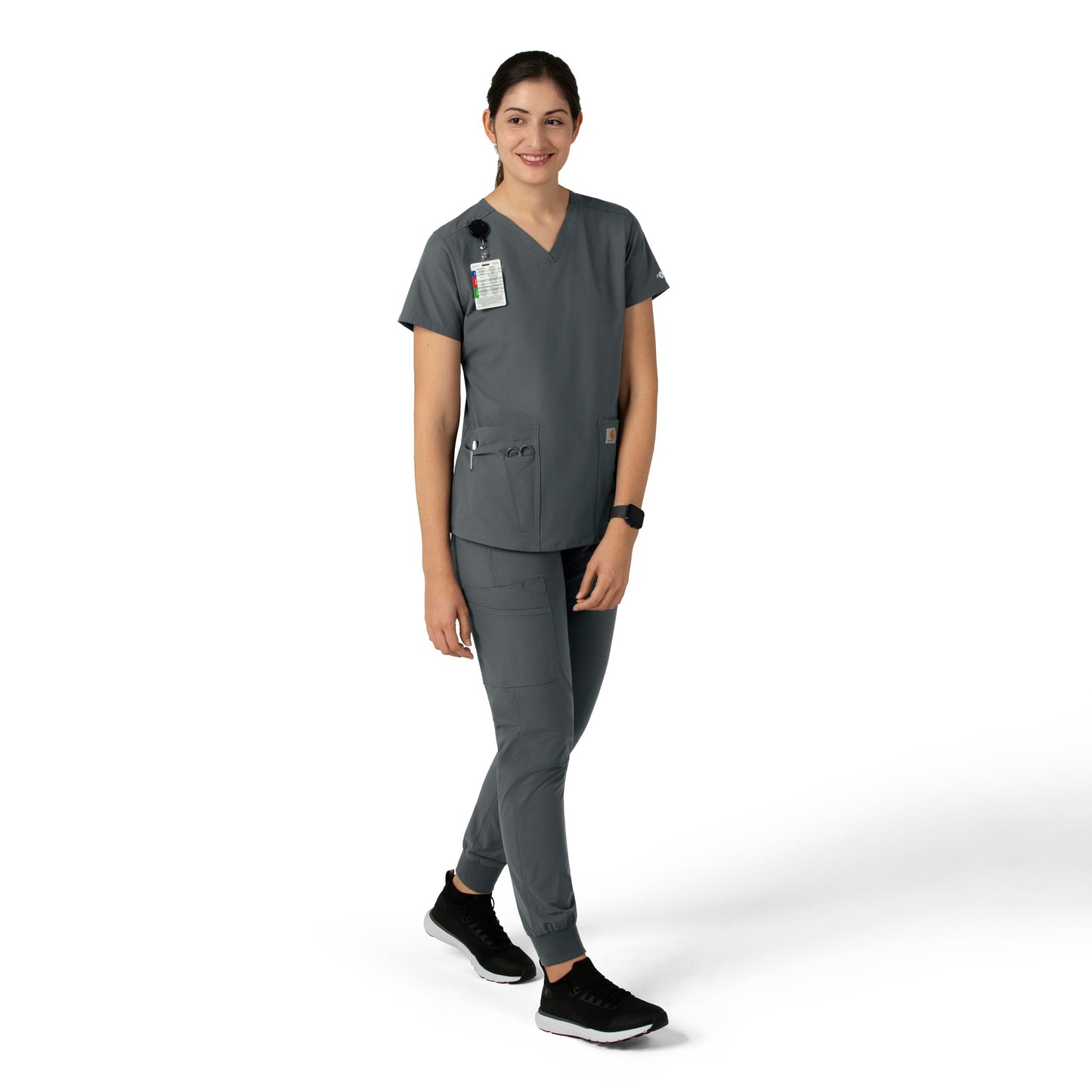 UMSL Force Essentials Women's V-Neck Scrub Top With Logo