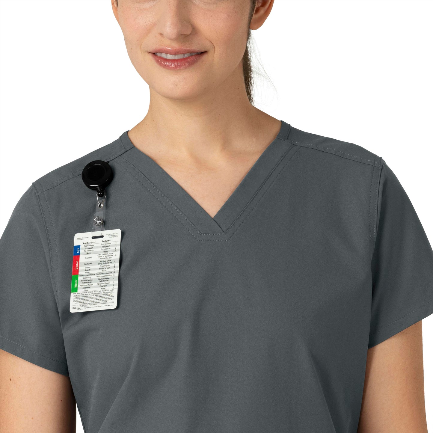 UMSL Force Essentials Women's V-Neck Scrub Top With Logo