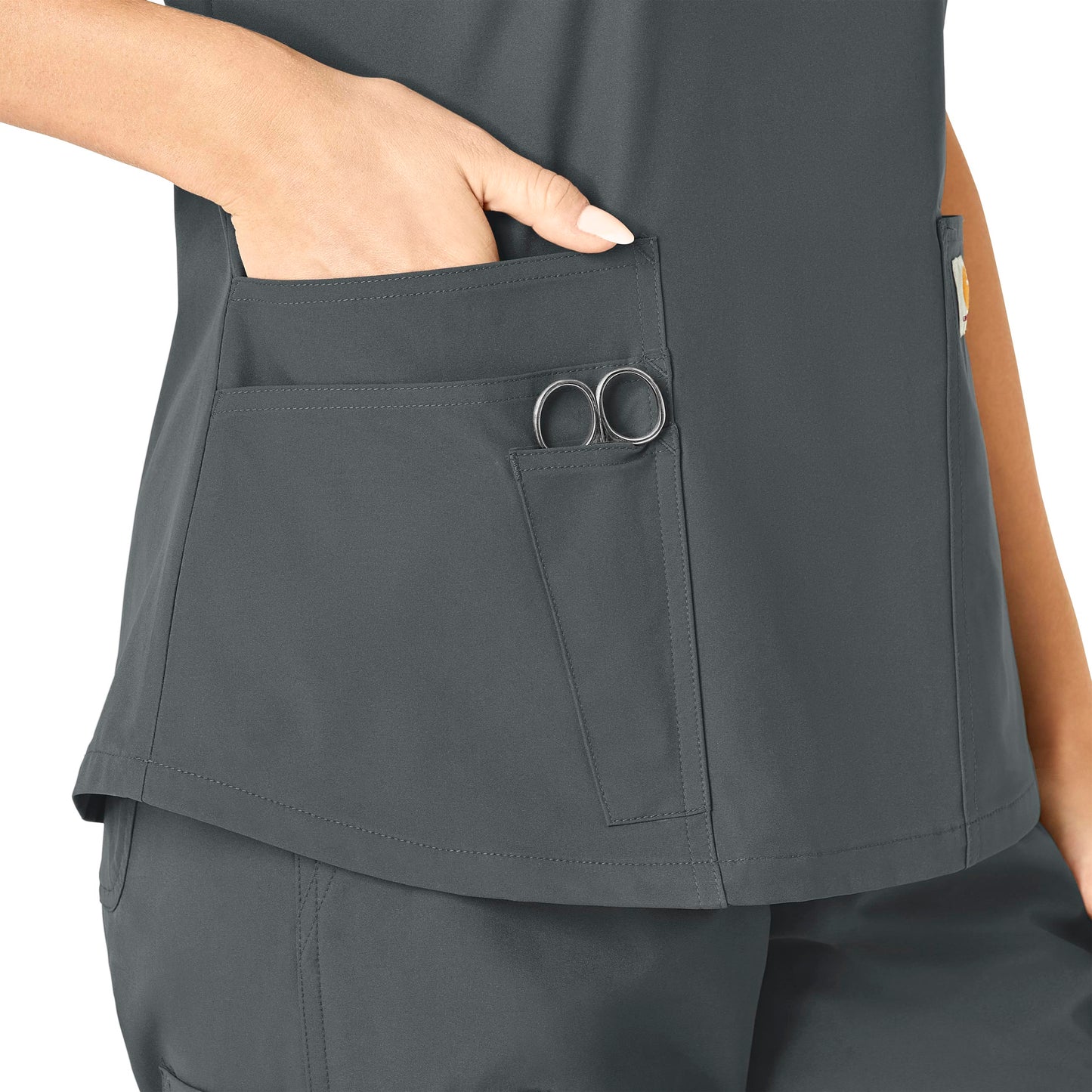 UMSL Force Essentials Women's V-Neck Scrub Top With Logo