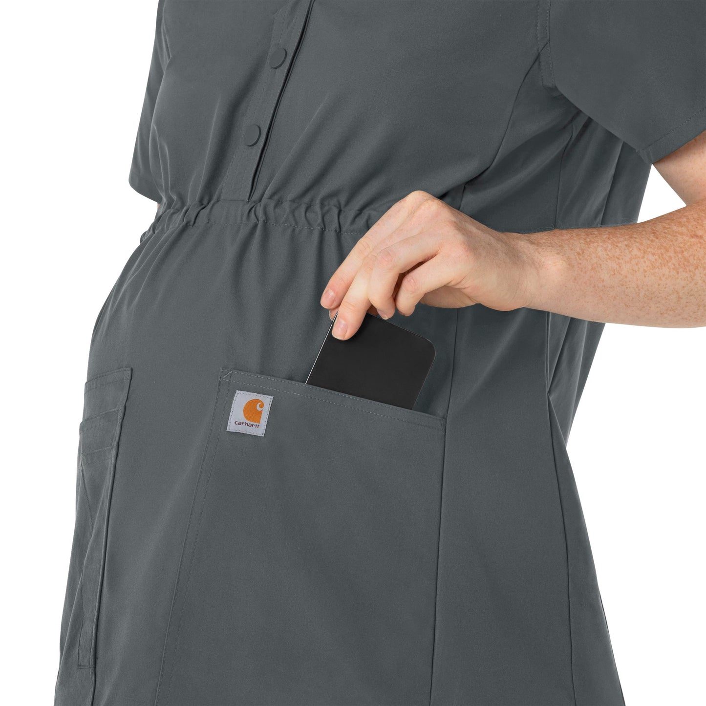 UMSL Force Essentials Women's Henley Maternity Scrub With Logo