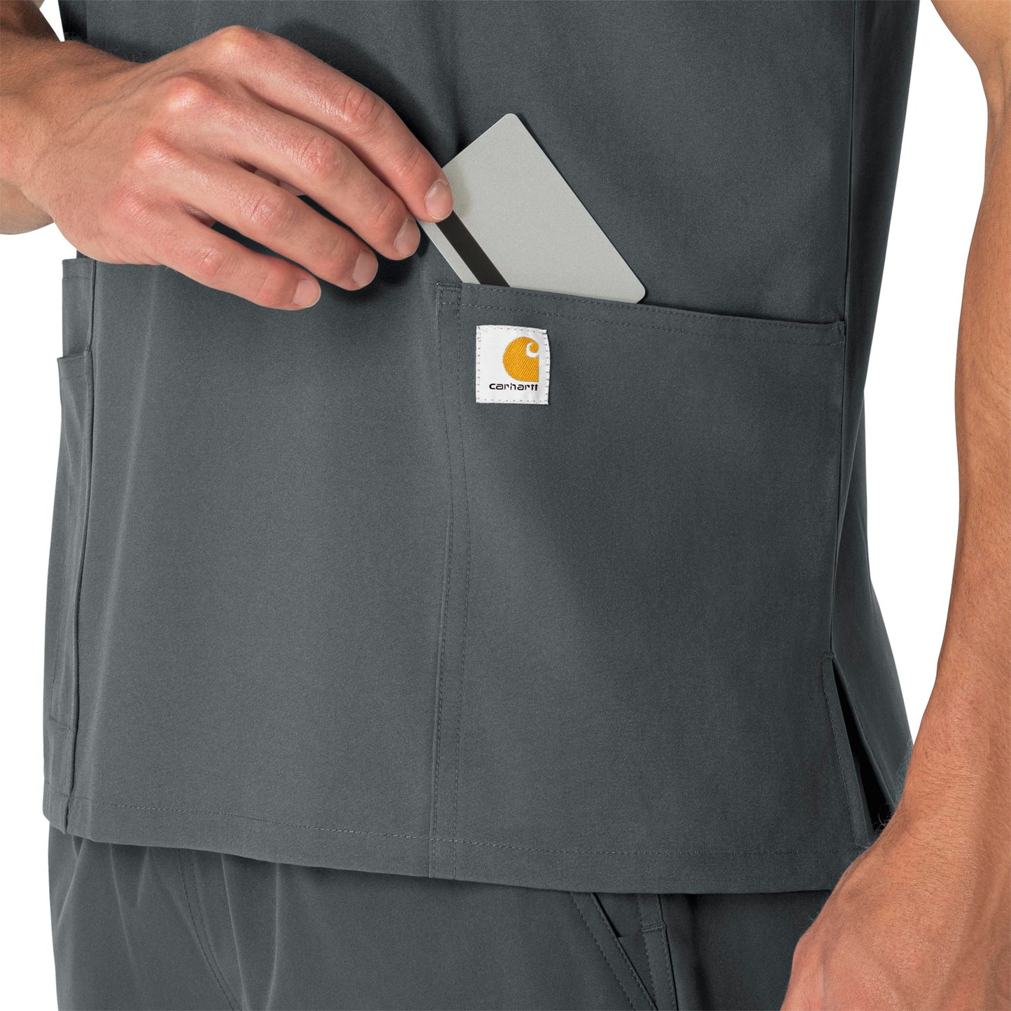 UMSL Force Essentials Unisex V-Neck 6-Pocket Scrub Top With Logo