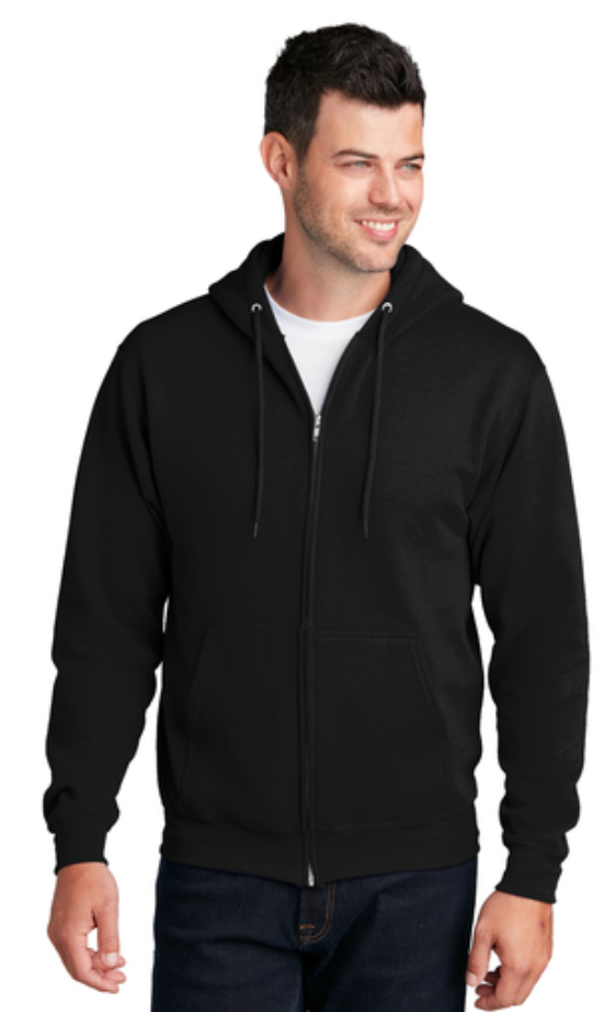 UMSL Unisex Port & Company® Core Fleece Full-Zip Hooded Sweatshirt With Logo