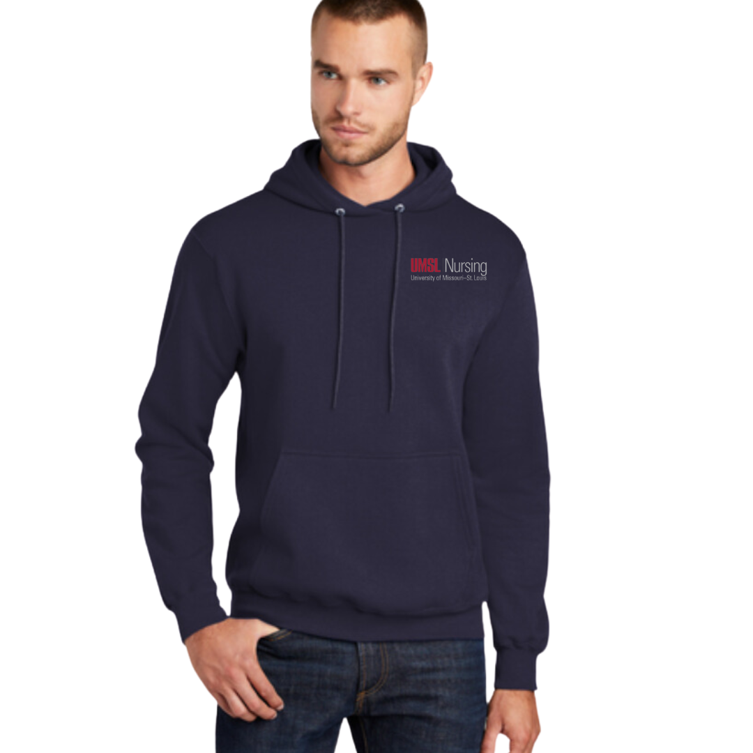 UMSL Unisex Port & Company® Core Fleece Pullover Hooded Sweatshirt With Logo