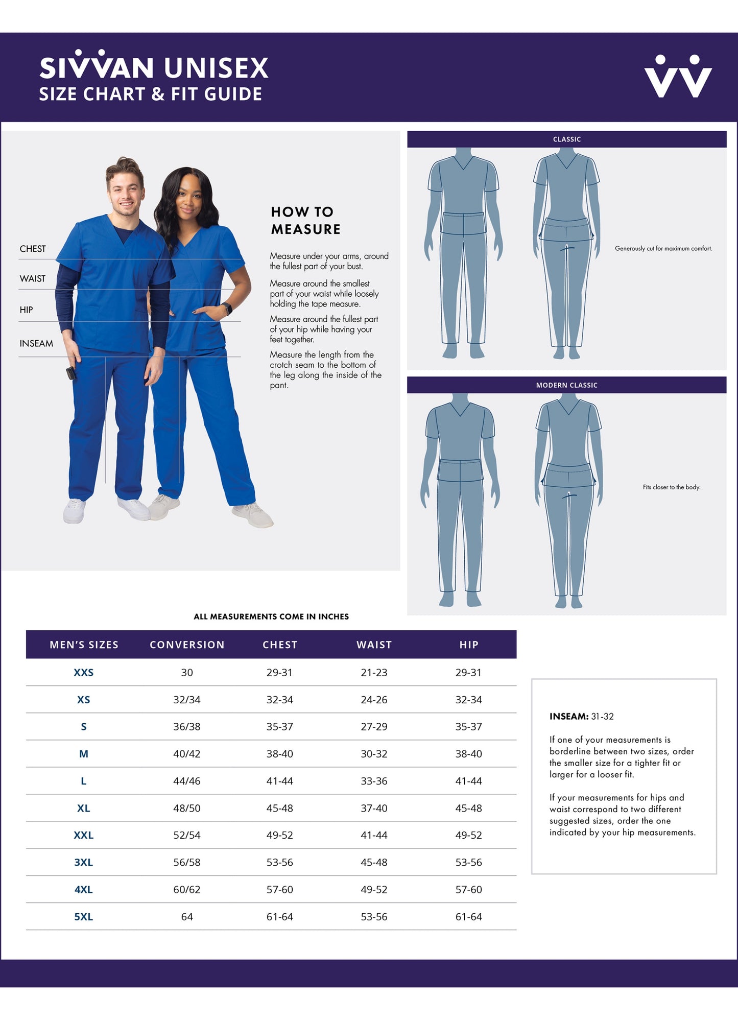Sivvan Unisex V-Neck/Drawstring Pant Scrub Set