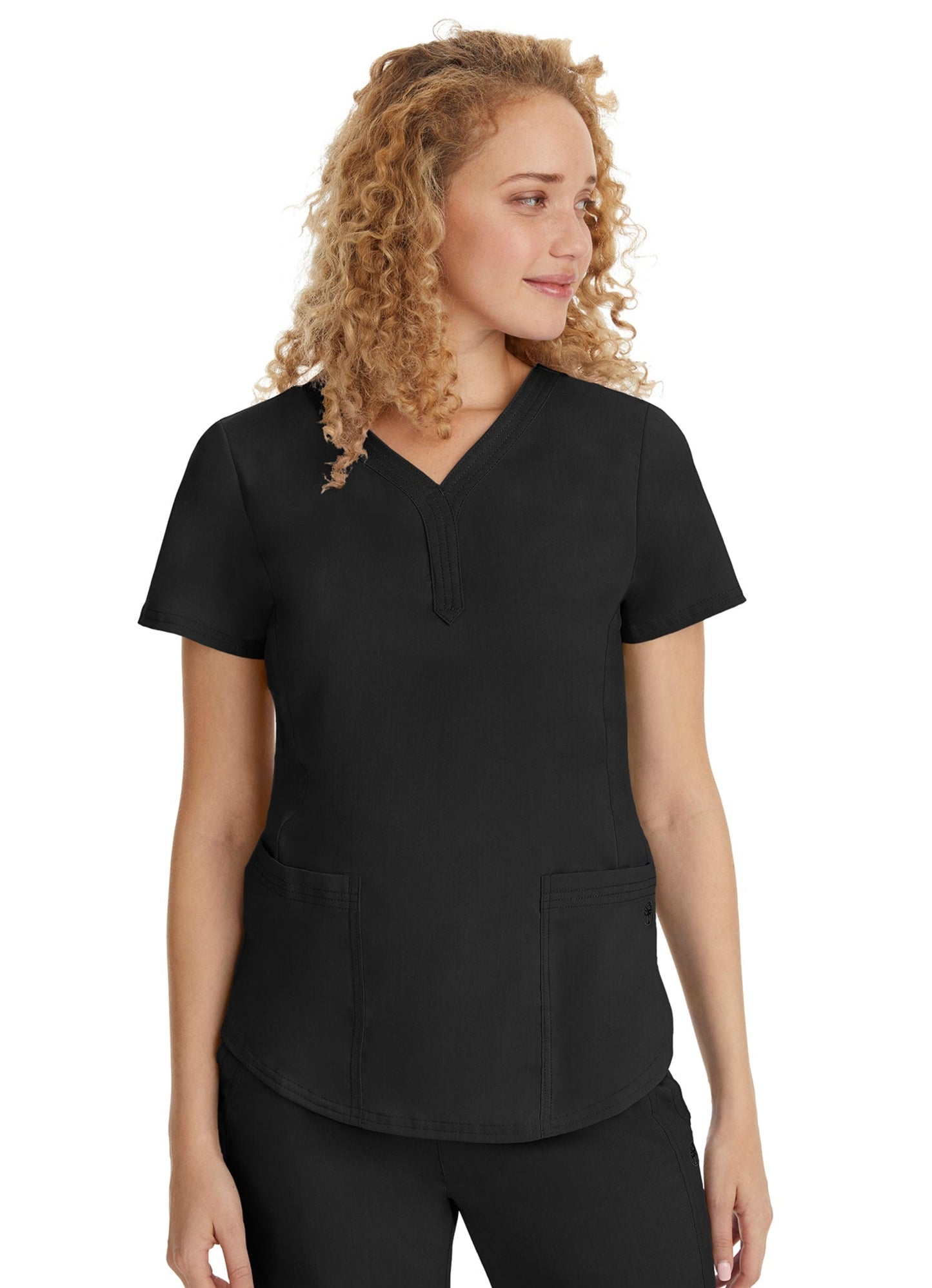 Jane Triple Needle Y-Neck Top
