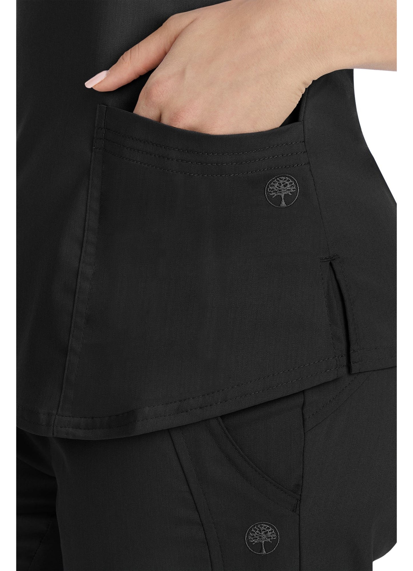 Jane Triple Needle Y-Neck Top
