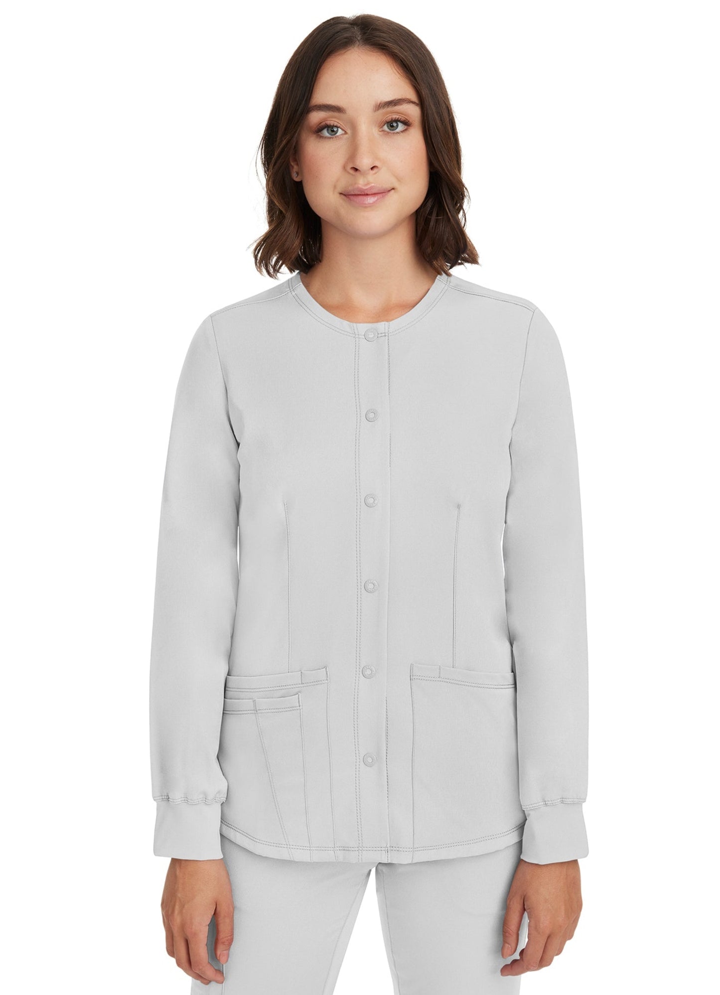 Snap-Up Round Neck Jacket Megan Jacket