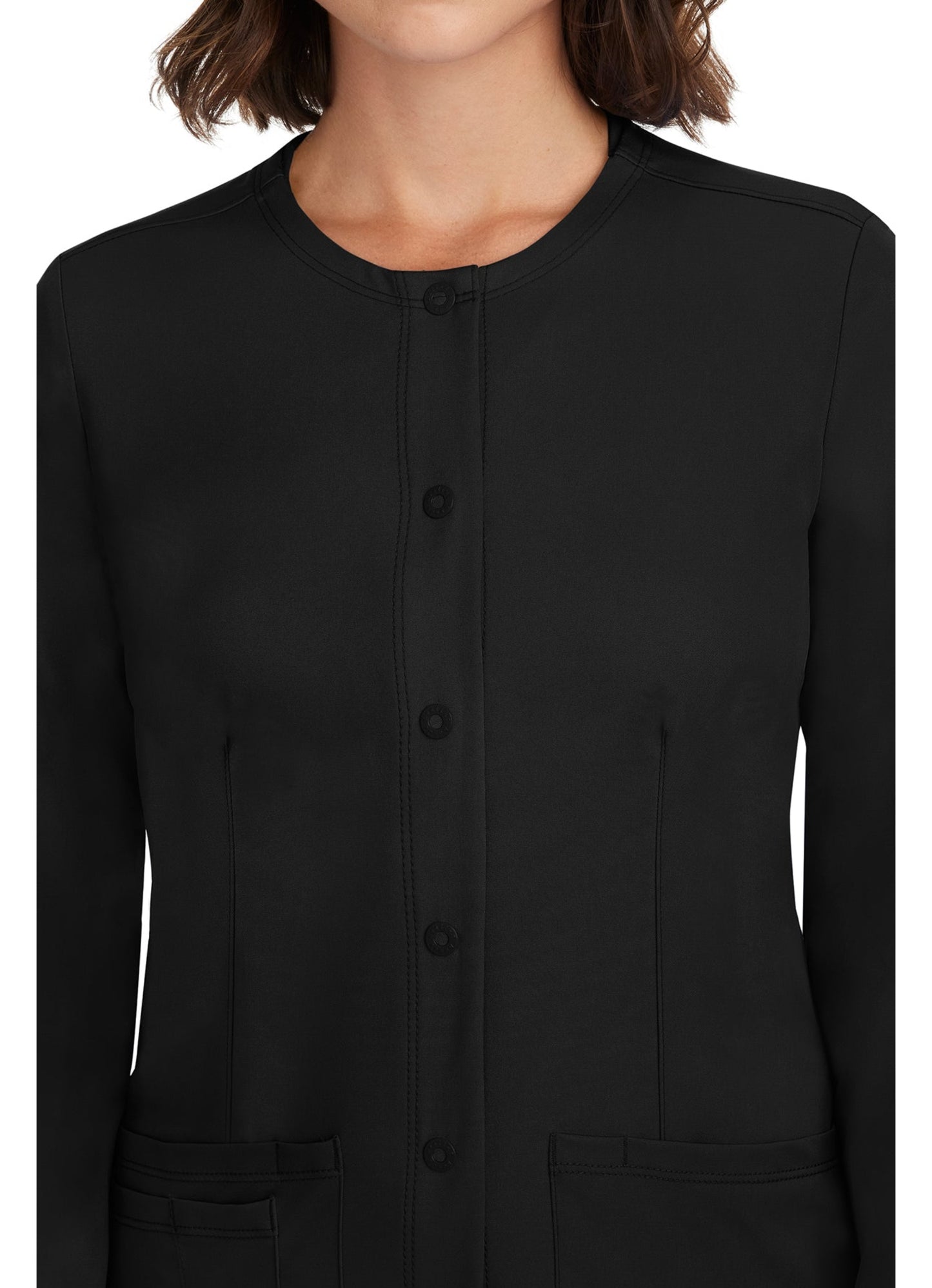 Snap-Up Round Neck Jacket Megan Jacket
