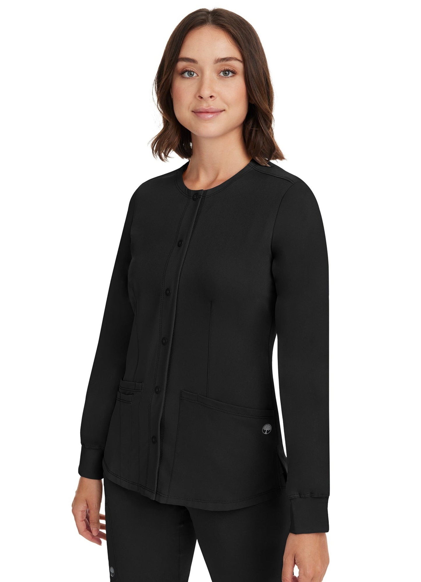 Snap-Up Round Neck Jacket Megan Jacket