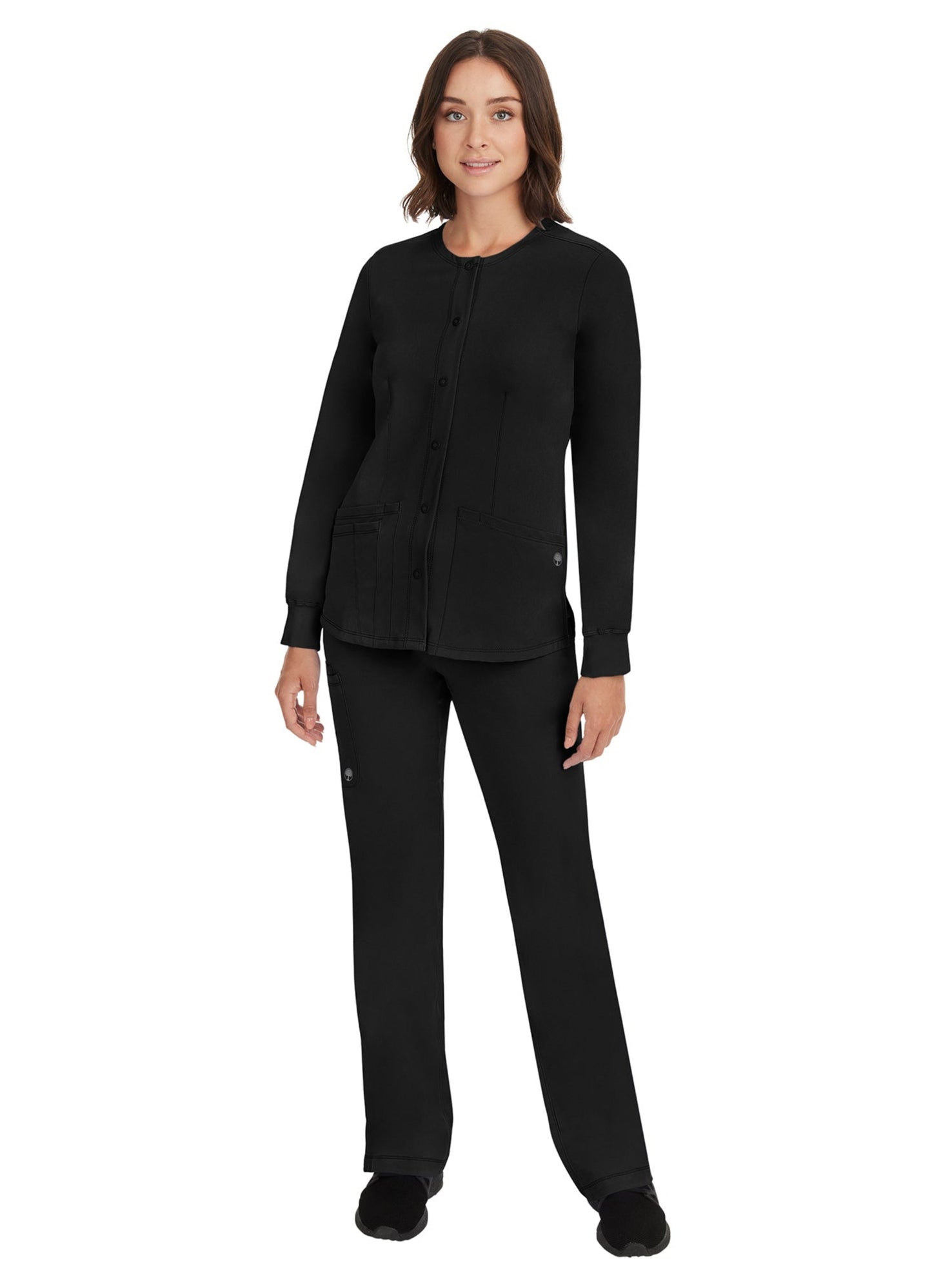Snap-Up Round Neck Jacket Megan Jacket