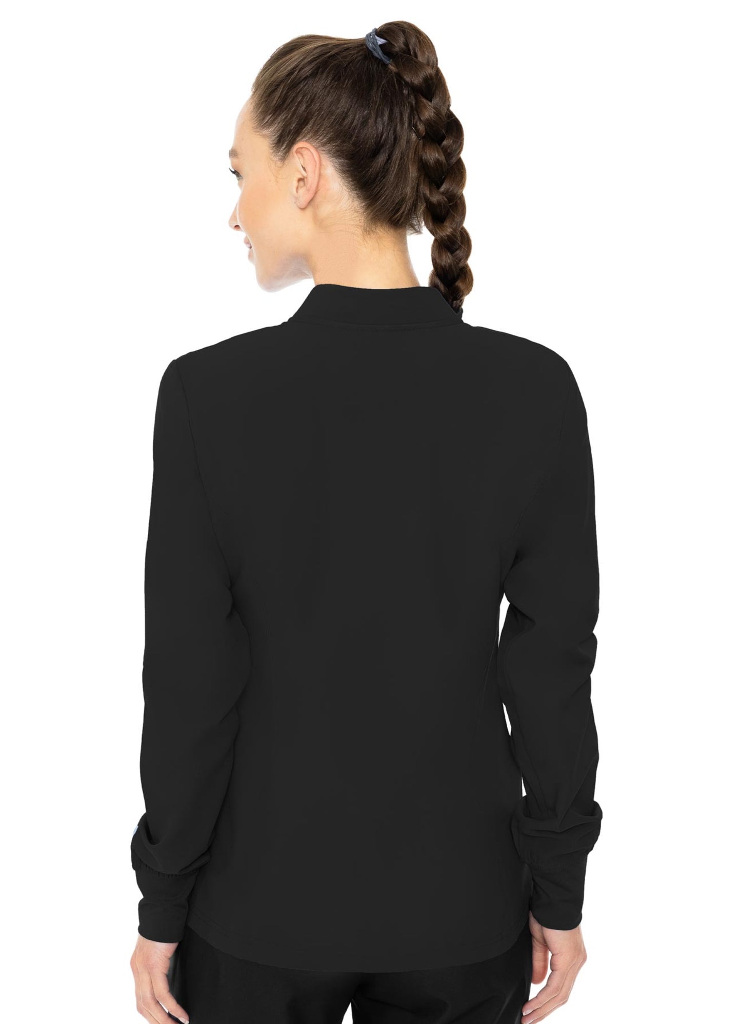 Med Couture Zip Front Warm-Up With Shoulder Yokes