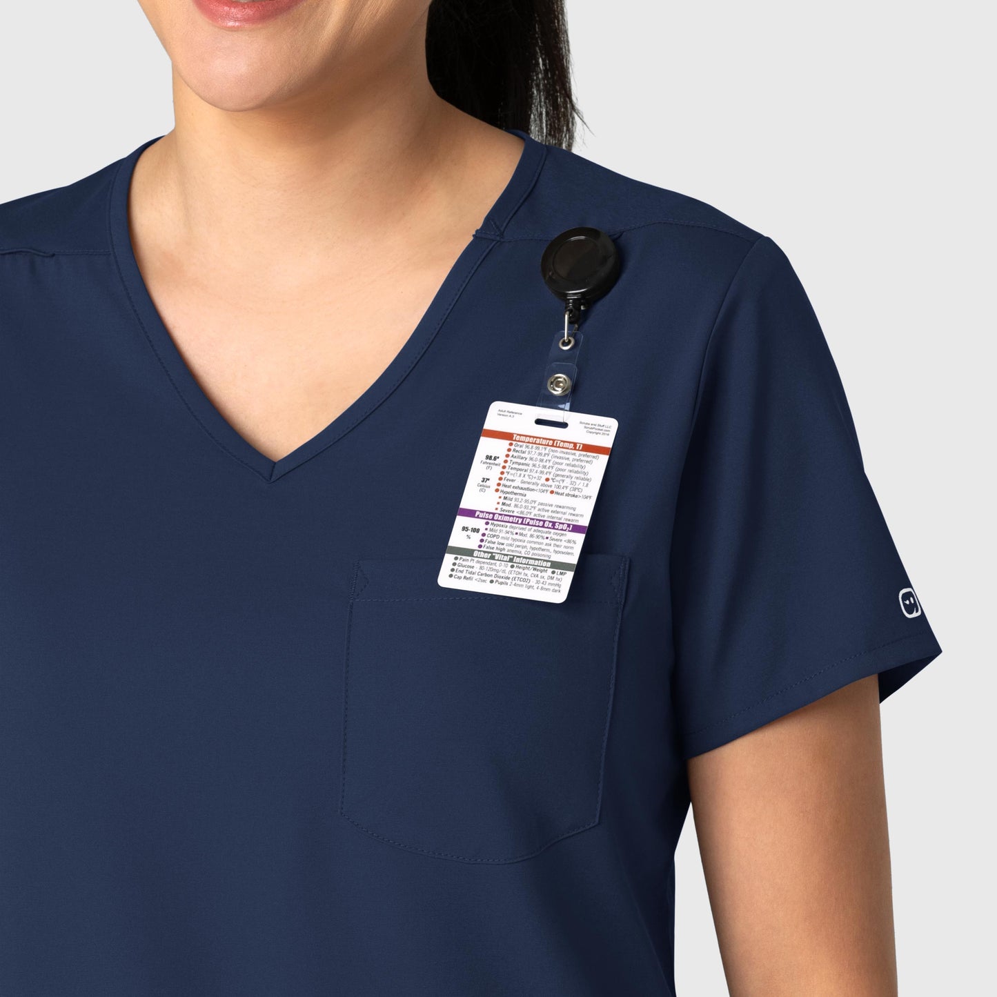 SCC Boundless Women's Tuck-In Scrub Top With Logo