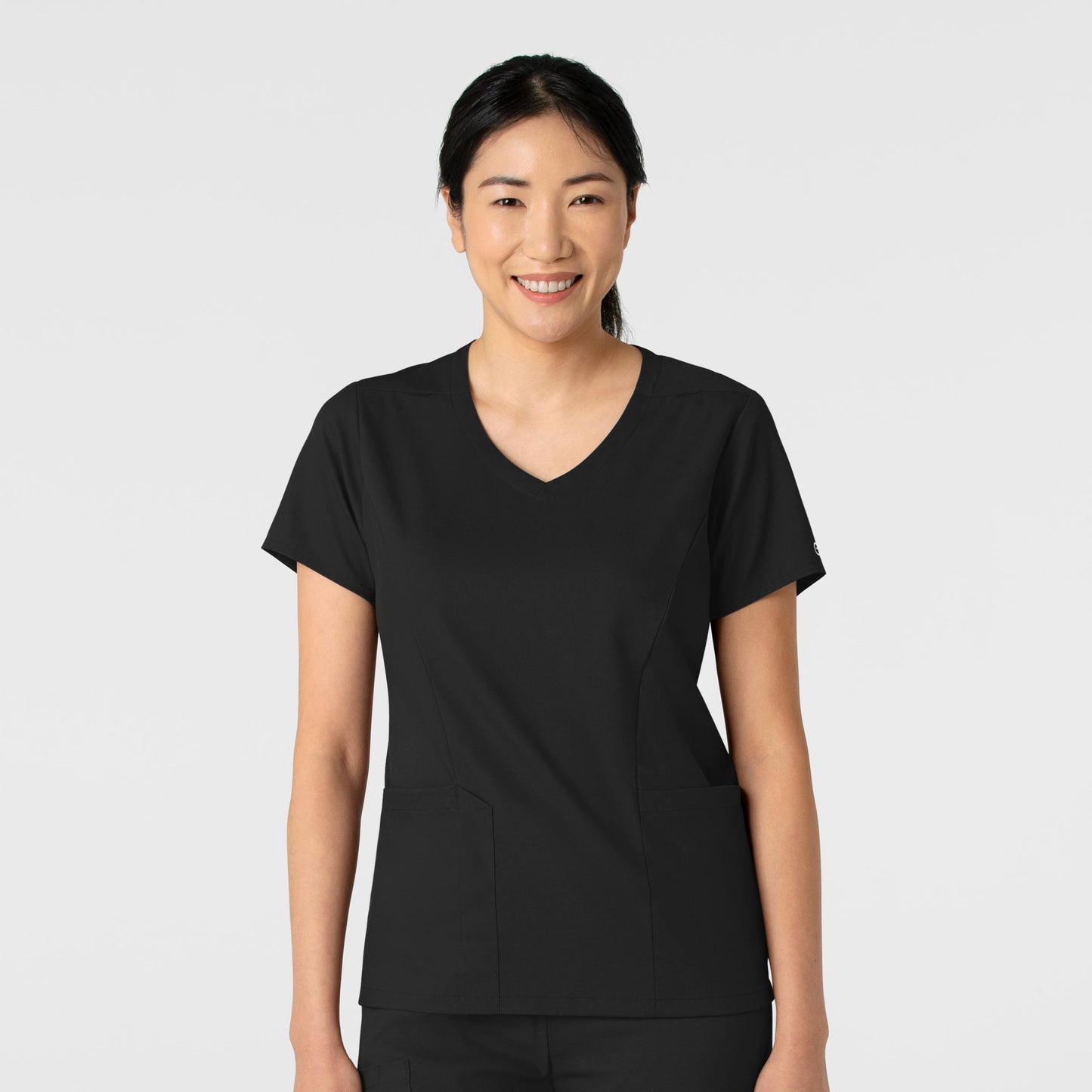 SCC Boundless Women's 2-Pocket V-Neck Scrub Top With Logo