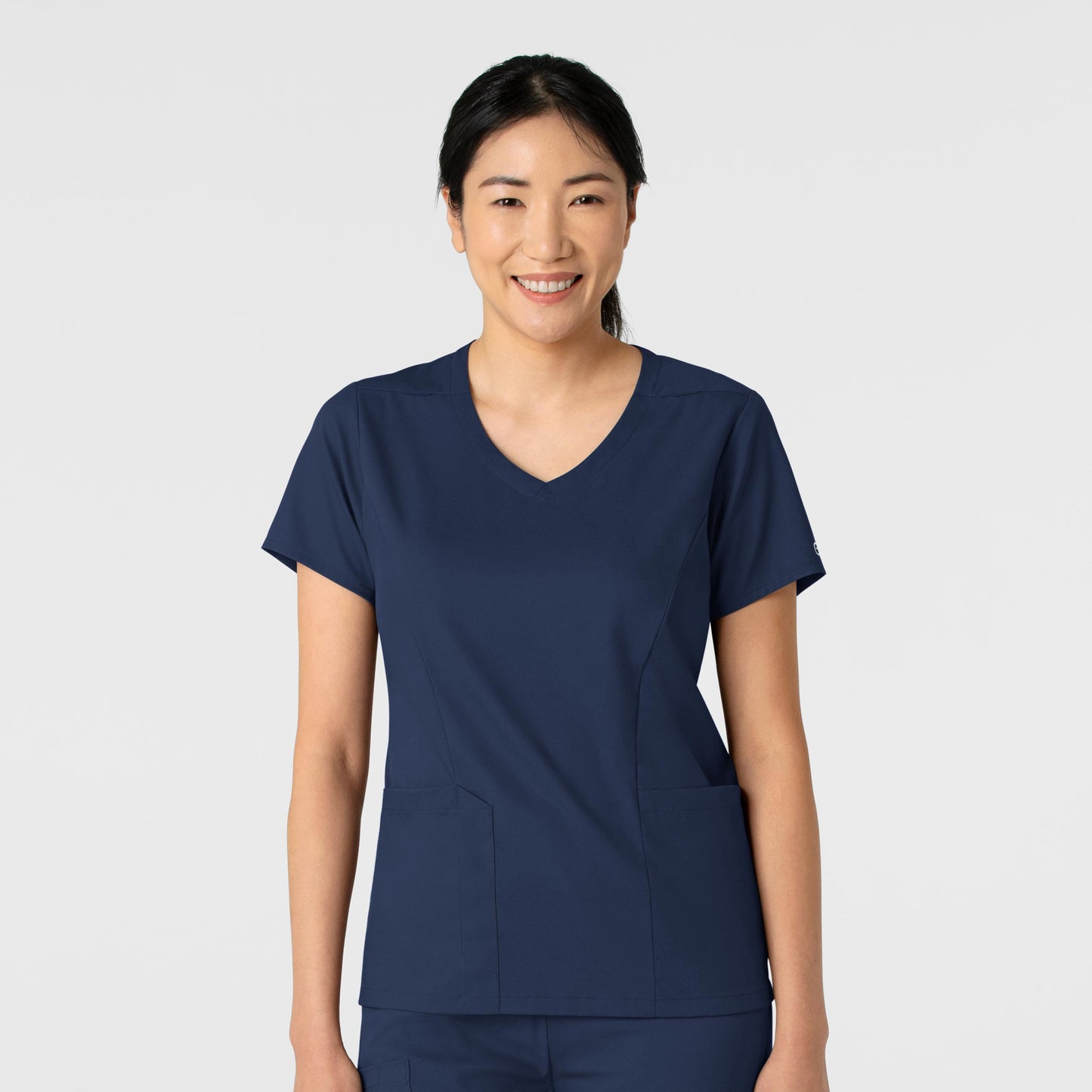 SCC Boundless Women's 2-Pocket V-Neck Scrub Top With Logo