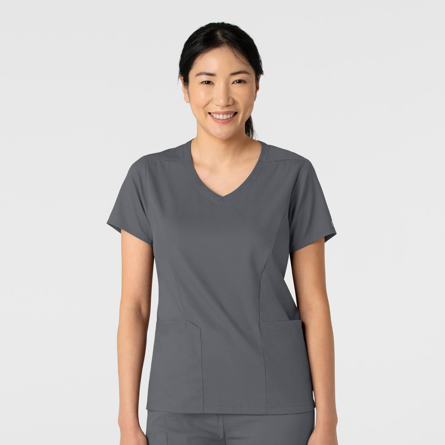 SCC Boundless Women's 2-Pocket V-Neck Scrub Top With Logo