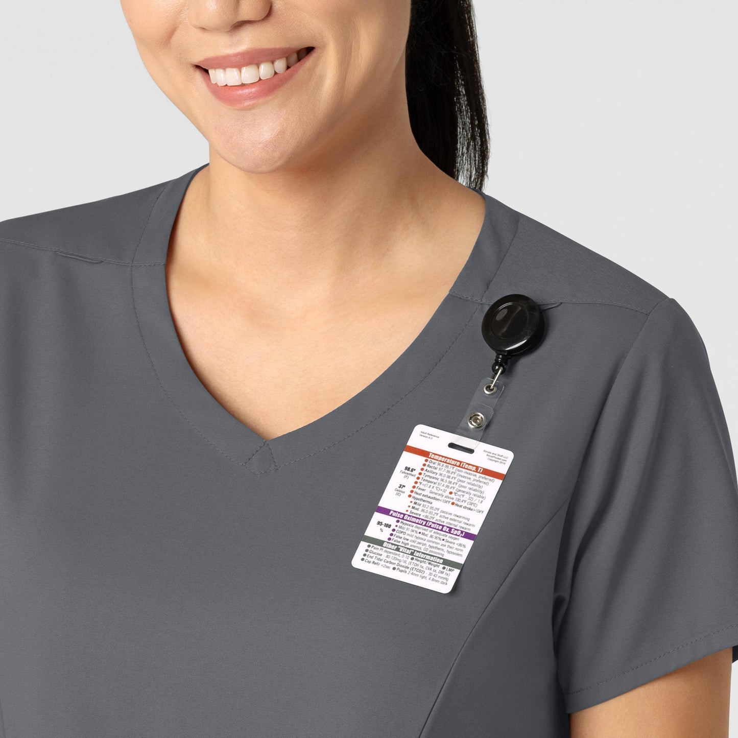 UMSL Boundless Women's 2-Pocket V-Neck Scrub Top With Logo