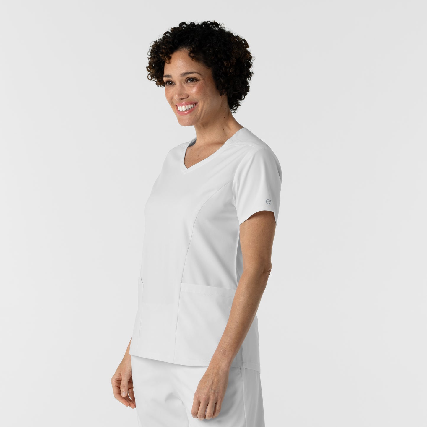 SCC Boundless Women's 2-Pocket V-Neck Scrub Top With Logo