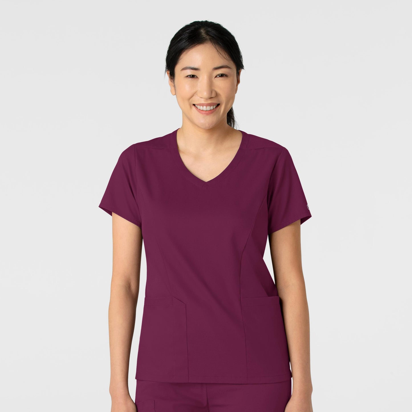 SCC Boundless Women's 2-Pocket V-Neck Scrub Top With Logo