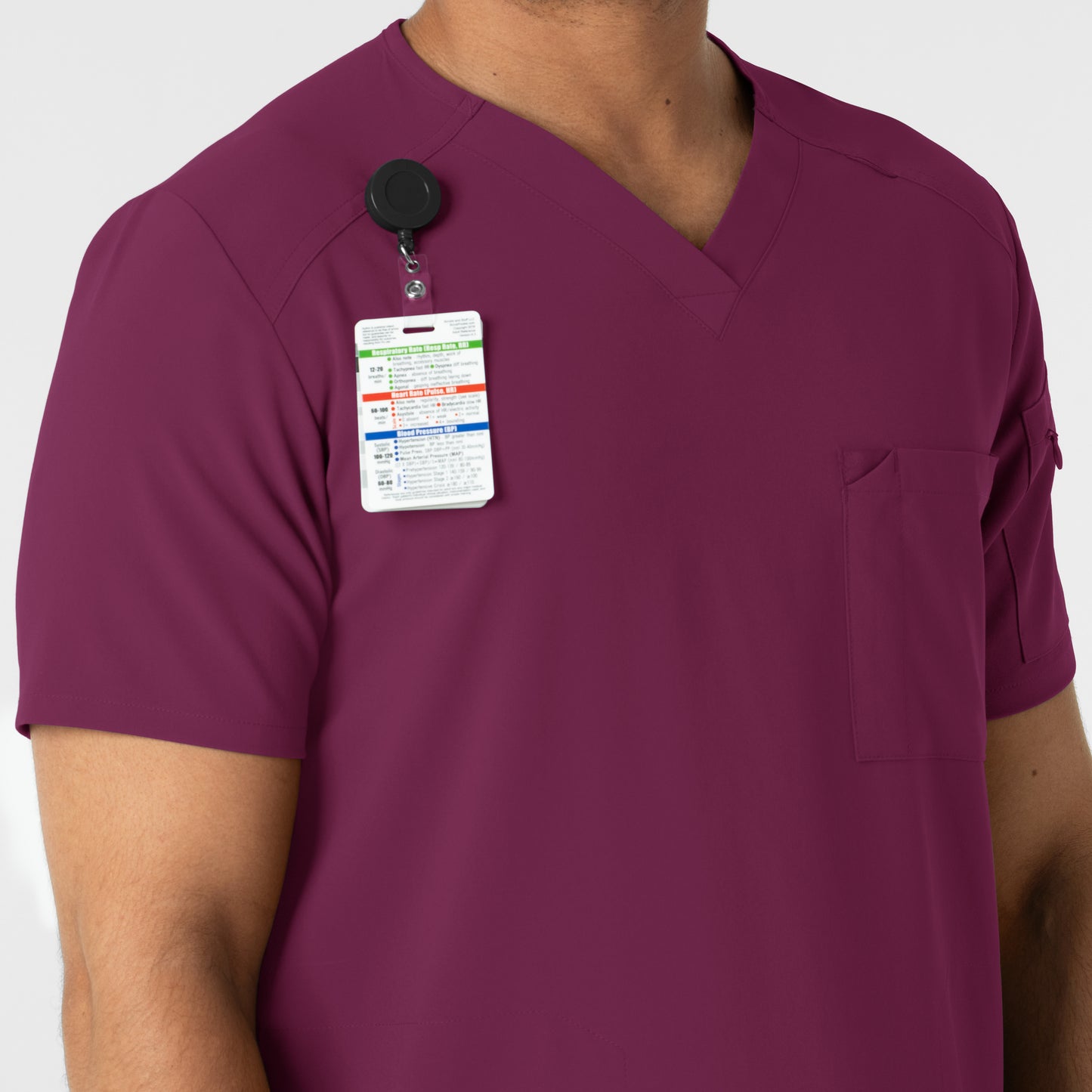 SCC RENEW Men's V-Neck 5 Pocket Scrub Top With Logo