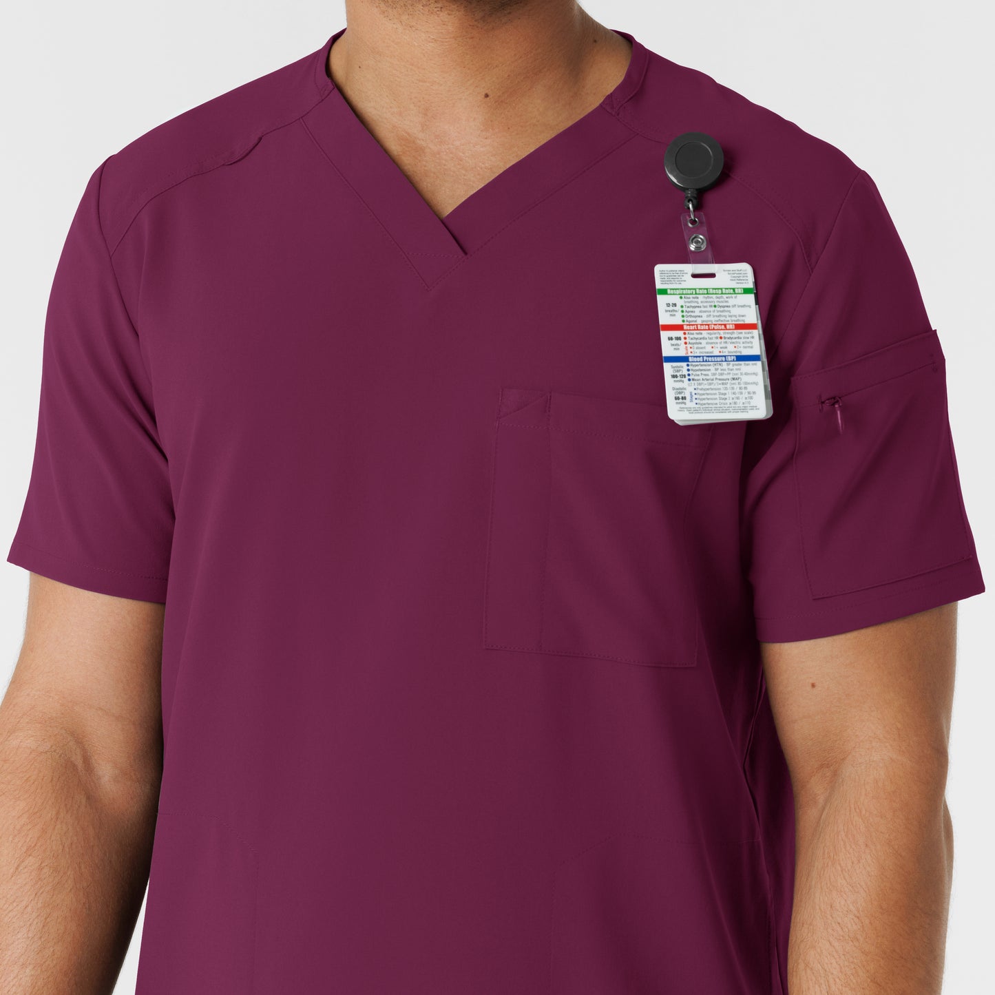 SCC RENEW Men's V-Neck 5 Pocket Scrub Top With Logo