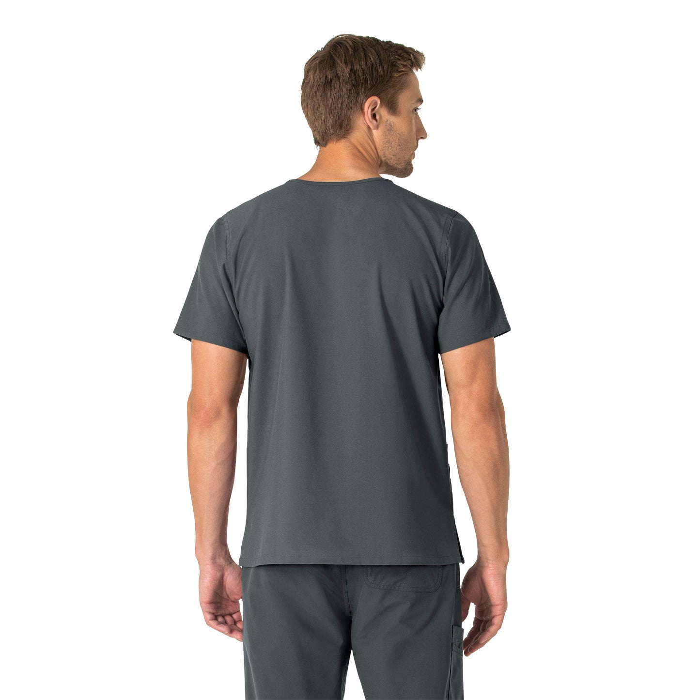 SCC Force Essentials Unisex V-Neck 6-Pocket Scrub Top With Logo