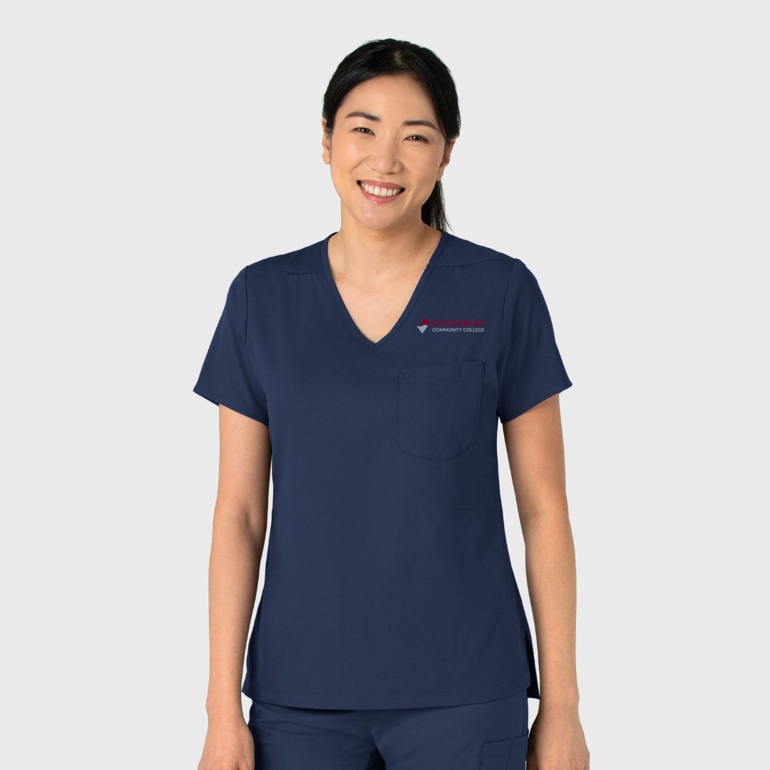 SCC Boundless Women's Tuck-In Scrub Top With Logo