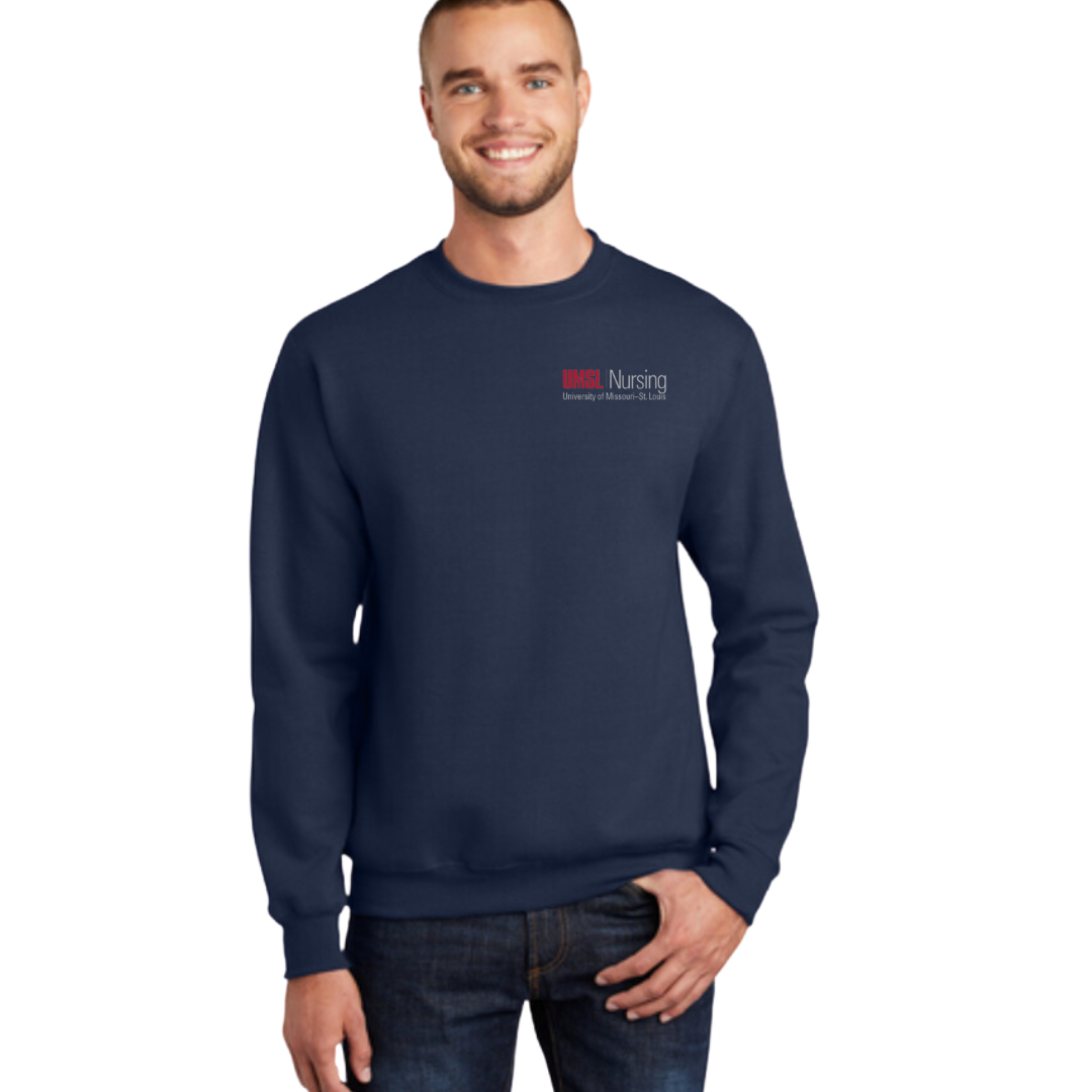 UMSL Unisex Port & Company® Essential Fleece Crewneck Sweatshirt With Logo