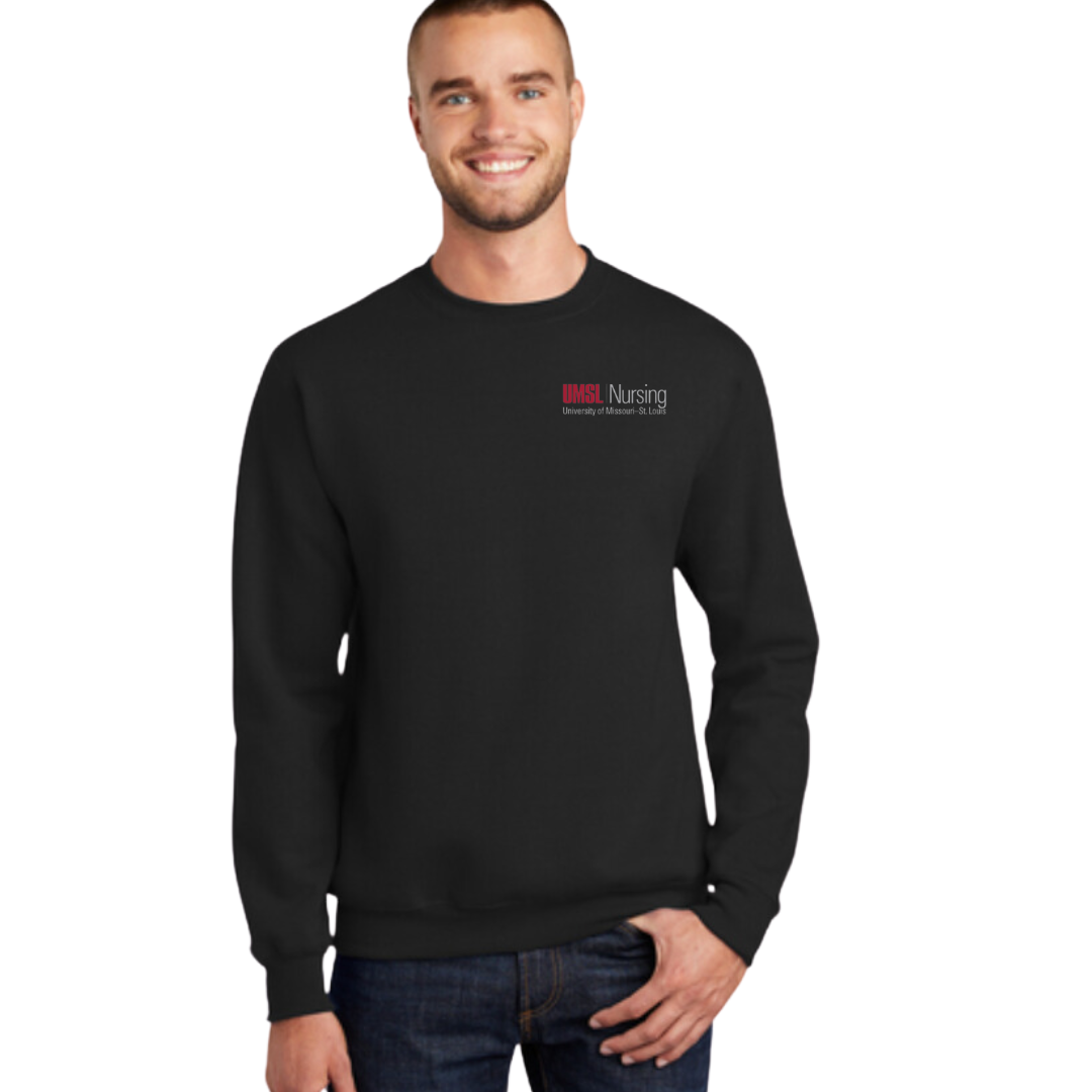 UMSL Unisex Port & Company® Essential Fleece Crewneck Sweatshirt With Logo