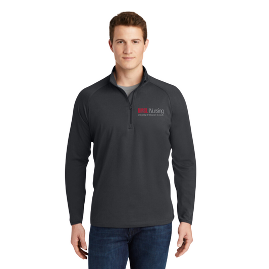 UMSL Unisex port-Tek® Sport-Wick® Stretch 1/4-Zip Pullover With Logo